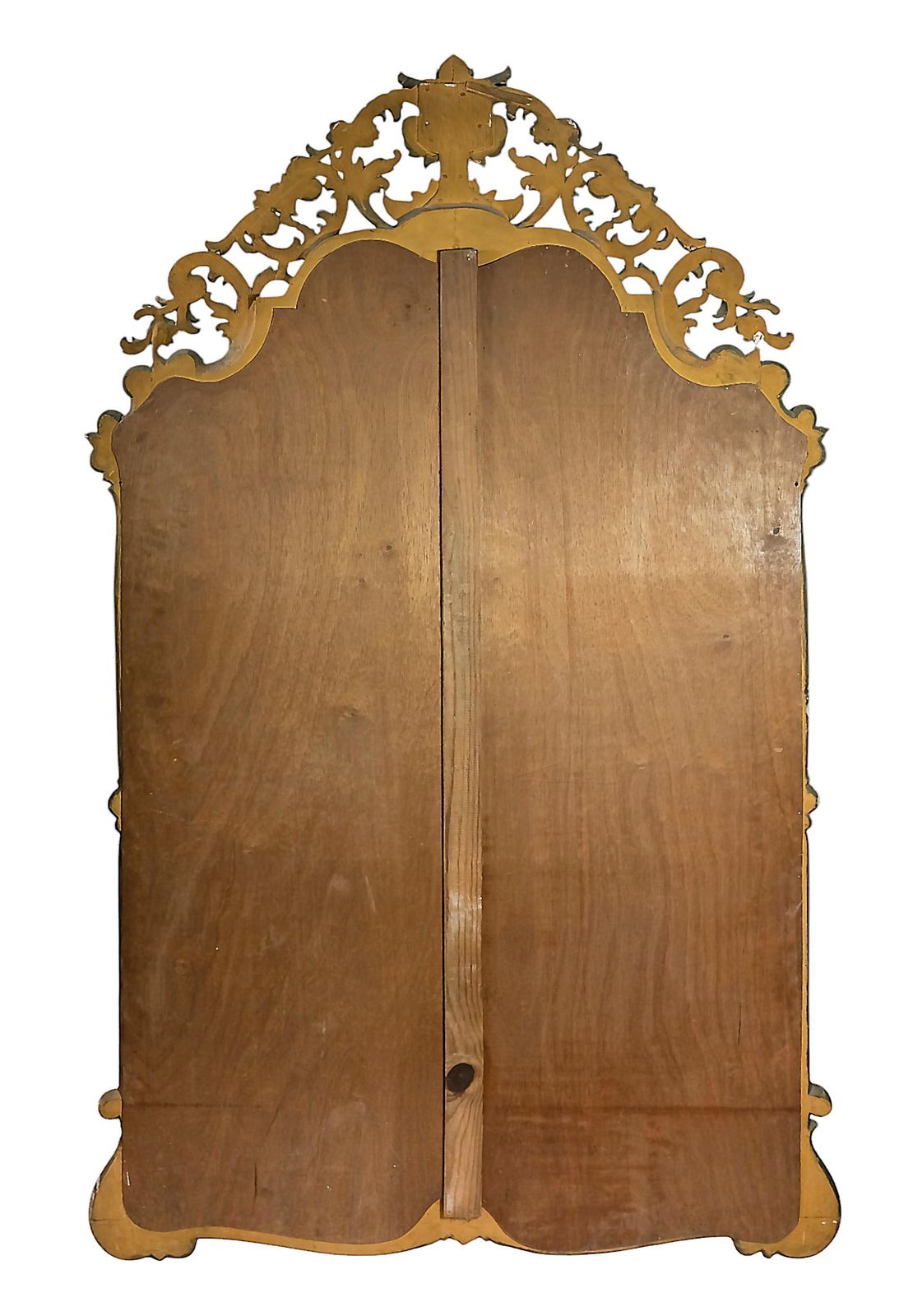 Large Antique Spanish Hand Carved Gilt Wood Wall Mirror photo vintage