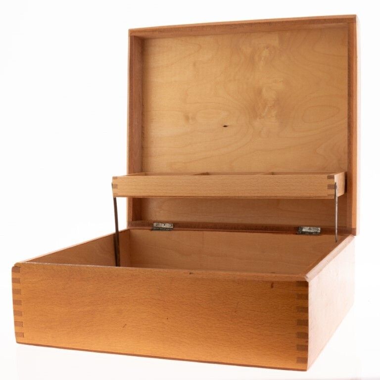 Needlework Sewing Wood Box, Mid 20th Century photo furniture
