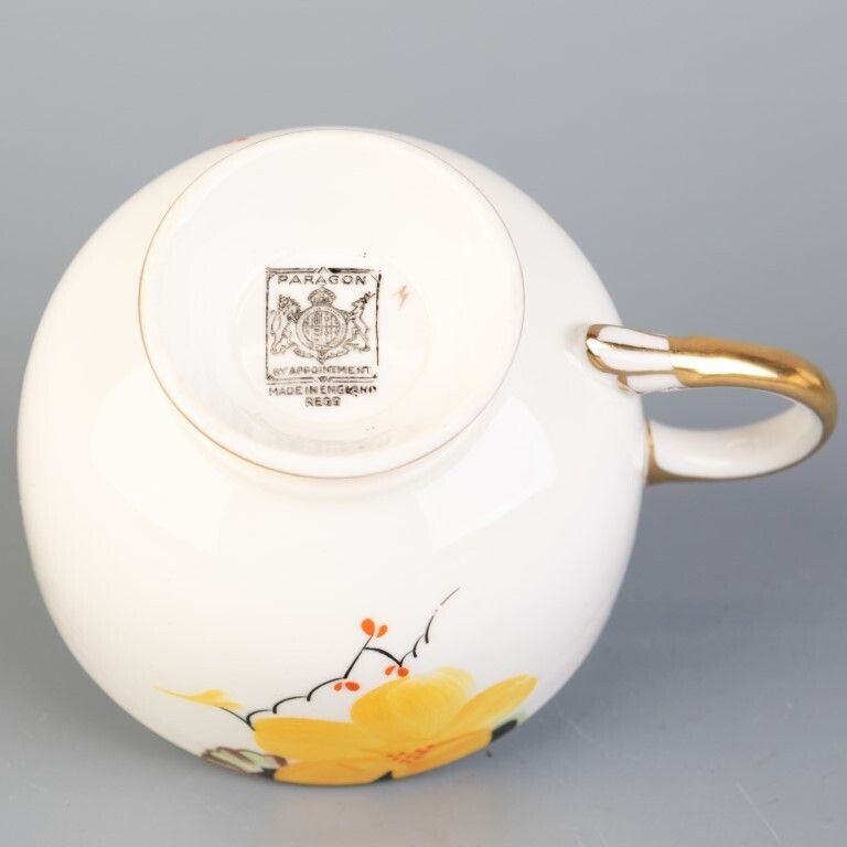 Art Deco Paragon Fine Hand Painted Gilt Porcelain Teacup photo furniture
