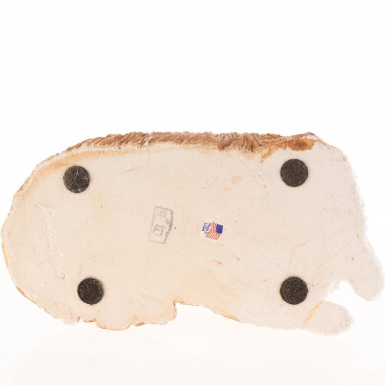American Hand Painted Sculpture Of A Dog photo for sale