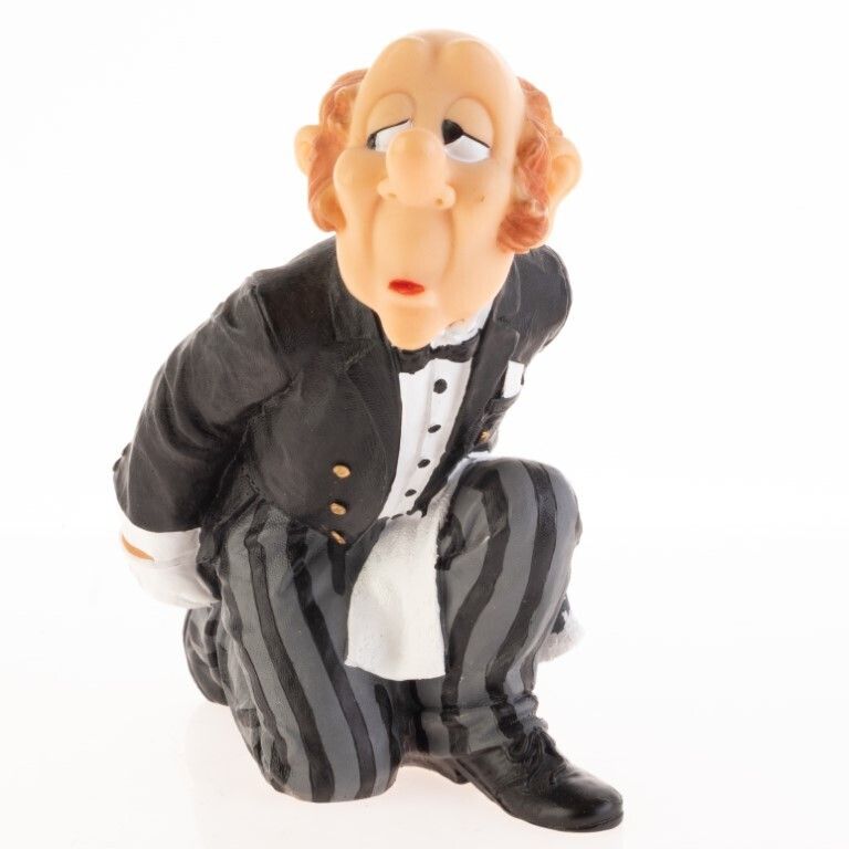 Comical Butler Wine Bottle Holder Figure