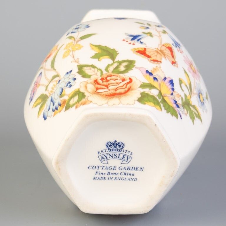 Royal Aysnley Porcelain Ceramic Butterflies Vase photo furniture