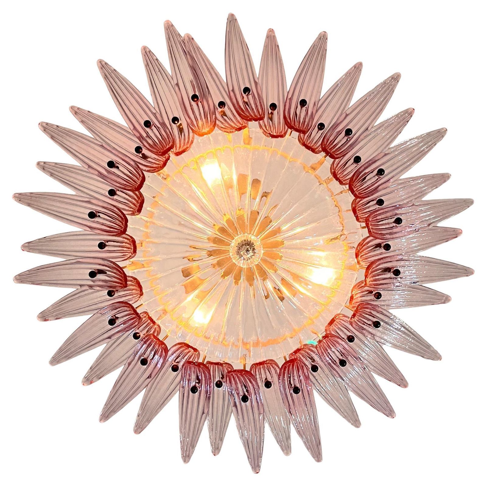 photo furniture Pair Mid 20th Century Pink Murano Chandelier