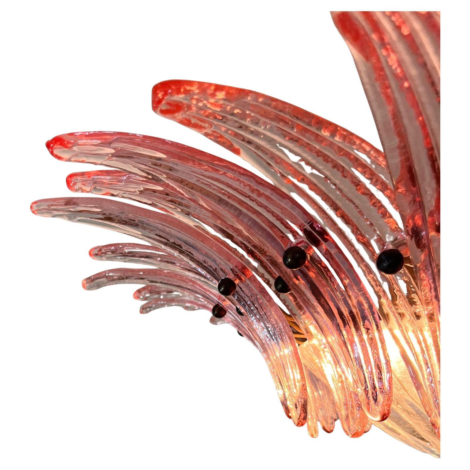 photo vinterior Pair Mid 20th Century Pink Murano Chandelier