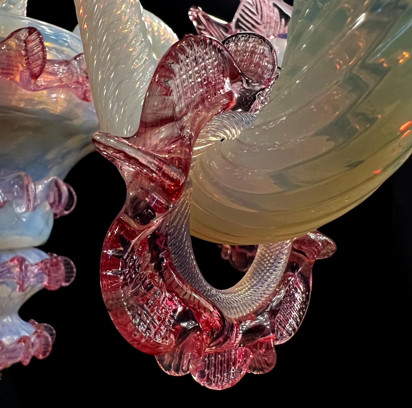 Charming Light Blue And Pink Venetian Chandelier, Murano, 1950s photo 2316.0
