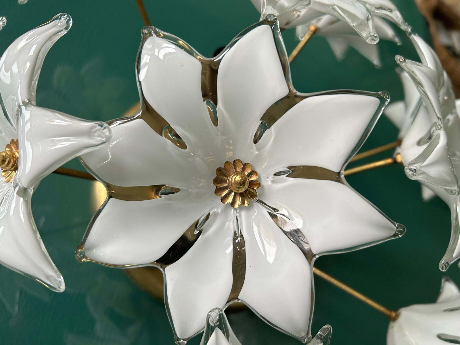 Loves Me Loves Me Not, Lovely And Romantic Murano Ceiling Light, 1970's photo vintage