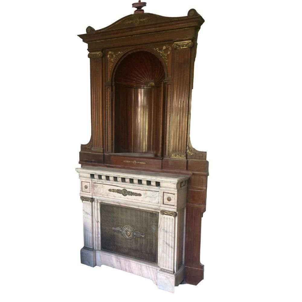 Home Fixtures Majestic Marble Fireplace. Budapest 1920 photo