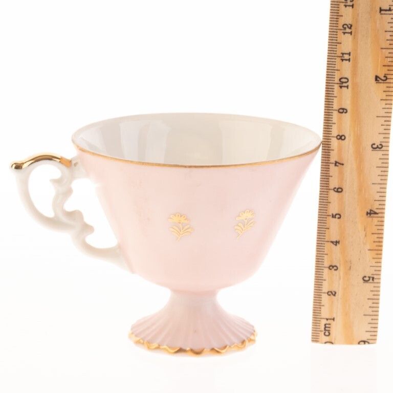 Hand Painted Gilt Porcelain Continental Porcelain Teacup photo for sale