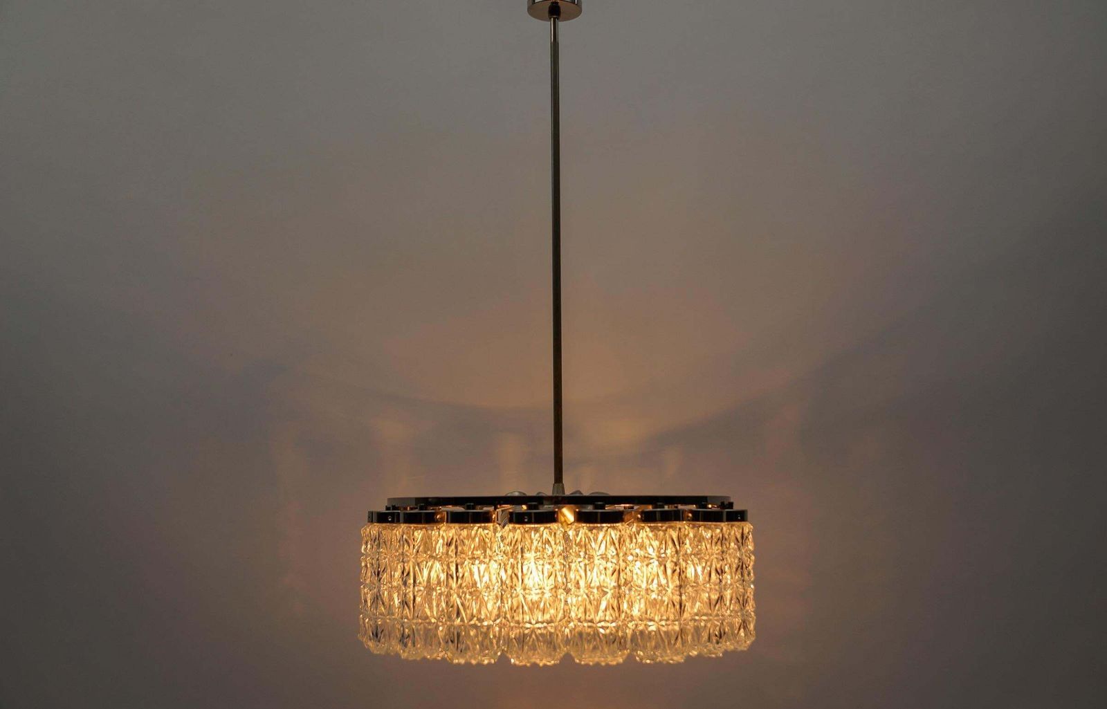 Crystal Glass Chandelier From Kalmar Leuchten, 1960s photo for sale