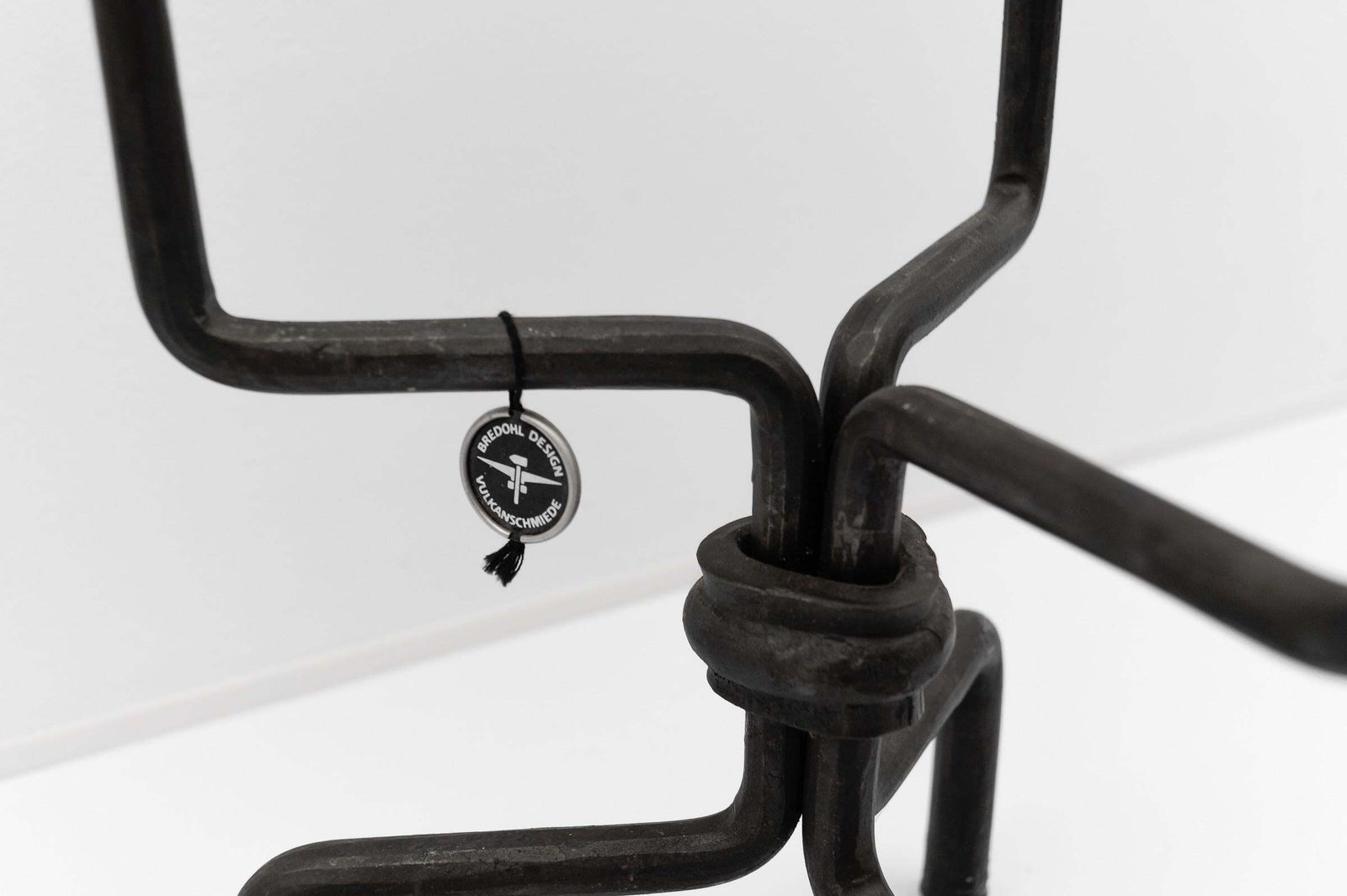 Lovely Floor Wrought Candle Holder By Manfred Bredohl Vulkanschmiede, 1970s photo vintage