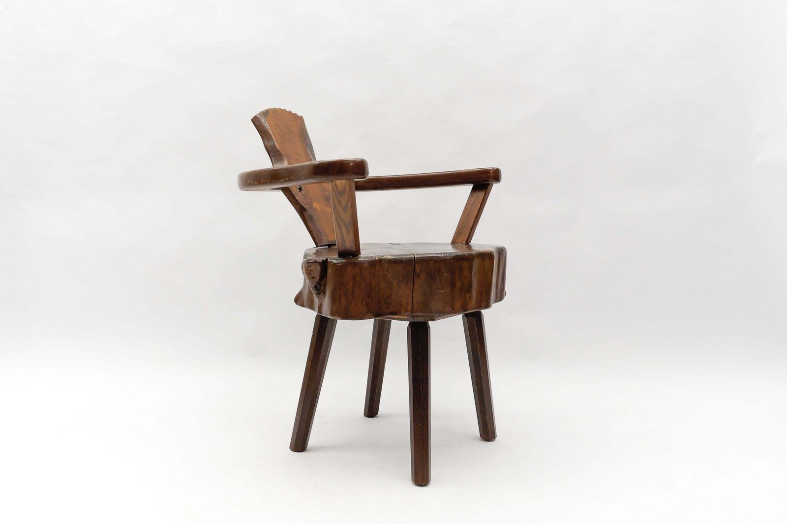 Mid Century Modern French Wooden Armchair, Pierre Chapo Attributed, 1960s photo 815.0