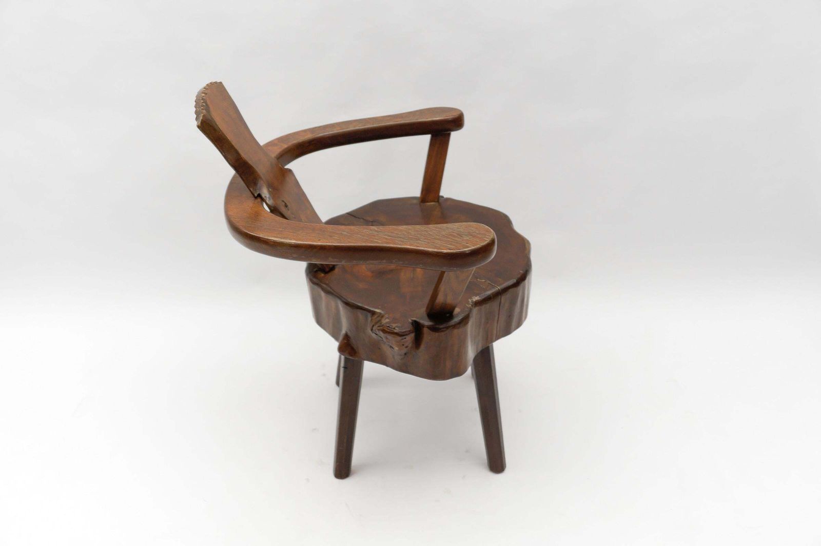 Mid Century Modern French Wooden Armchair, Pierre Chapo Attributed, 1960s photo buy