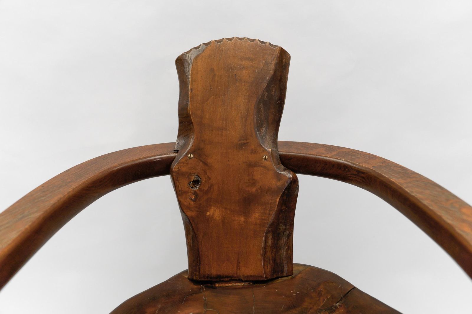 photo vinterior Mid Century Modern French Wooden Armchair, Pierre Chapo Attributed, 1960s