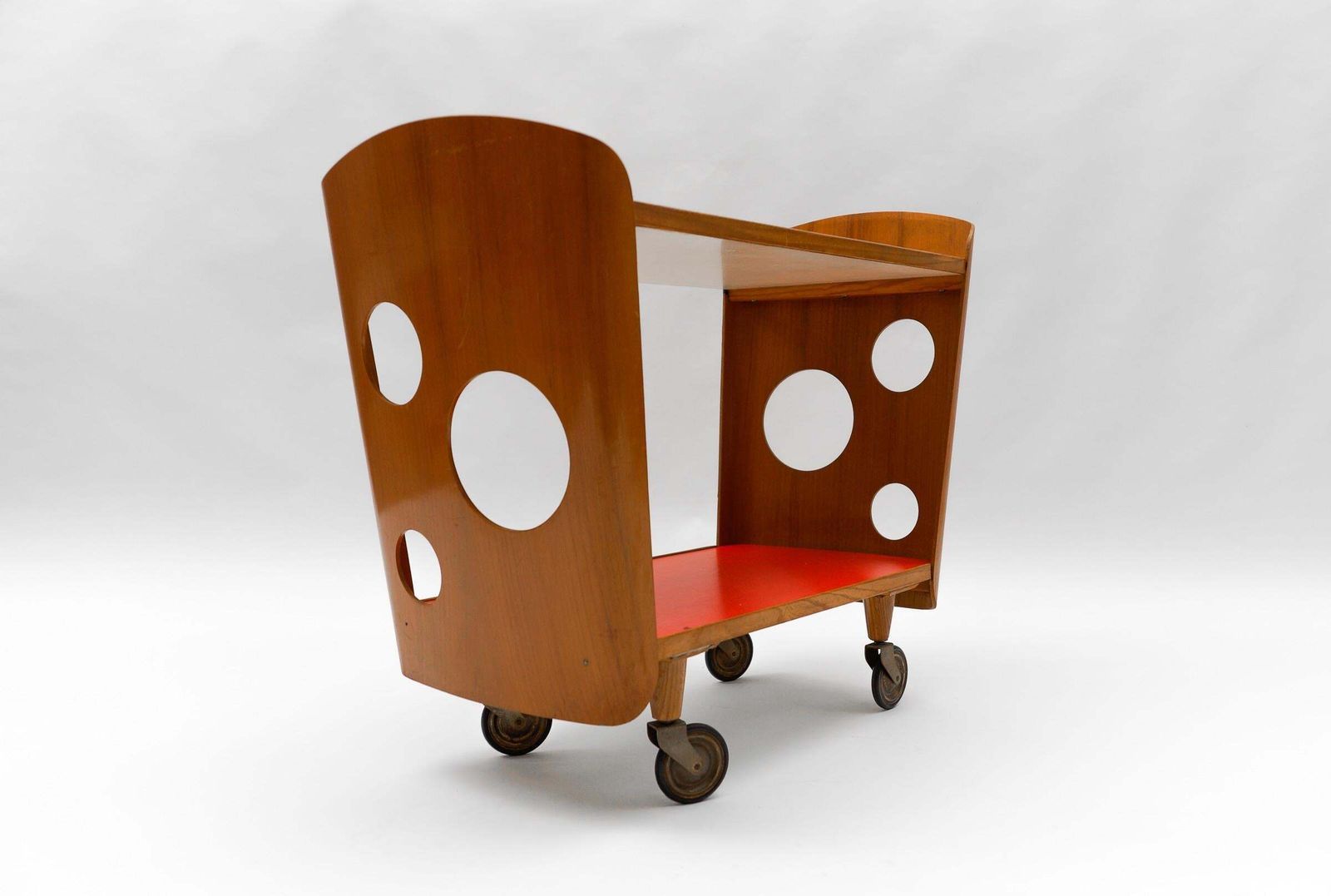 Stunning Mid Century Modern Serving Cart In Plywood, 1950s photo furniture