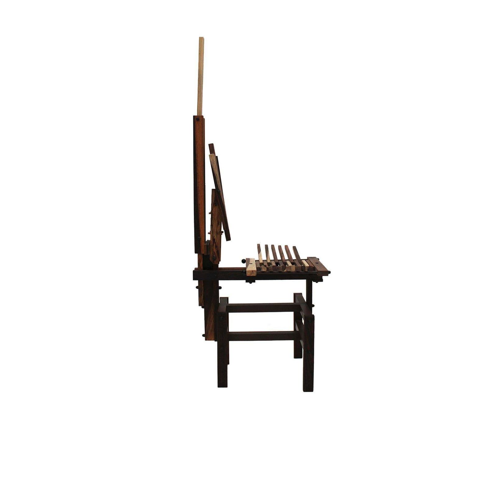 Italian Sculptural Wooden Chairs Sono By Anacleto Spazzapan, 1980s, Set Of Two photo vinterior