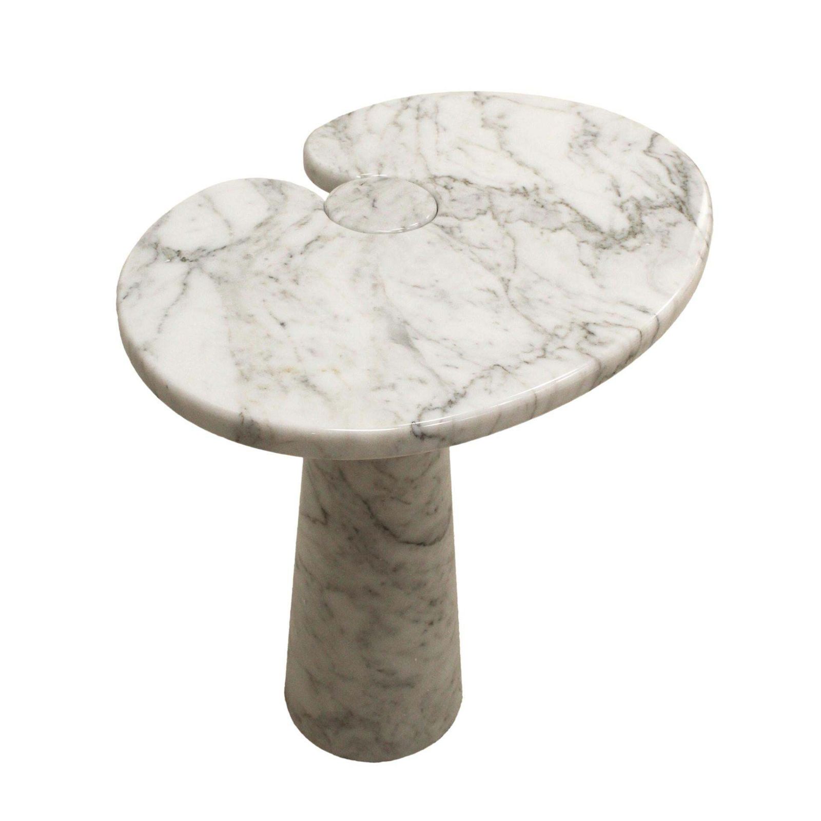 photo vinterior Angelo Mangiarotti Mid Century Eros Italian Side Tables Made Of Marble