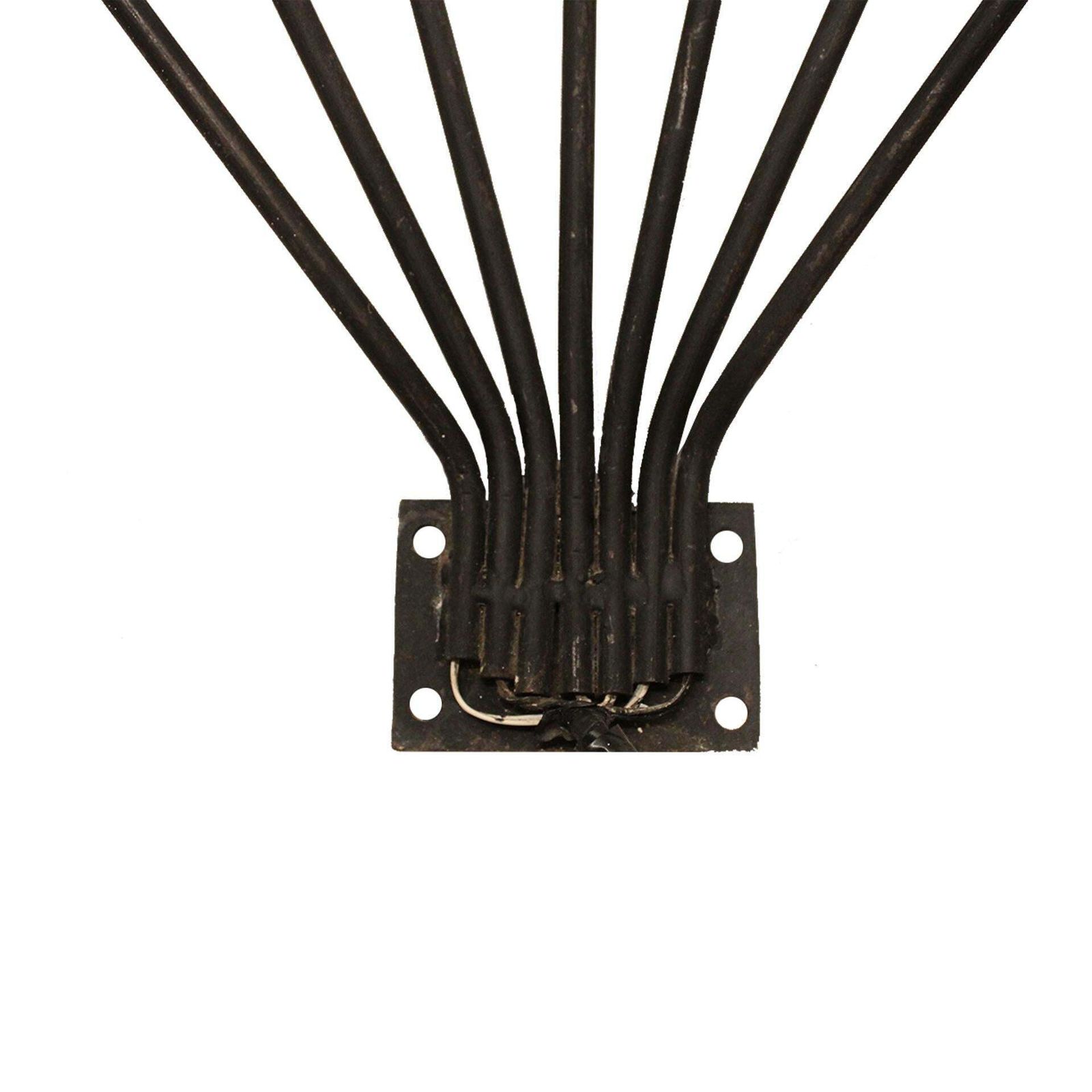 Pair Of 1920s French Wall Sconces – Handcrafted Black Iron With 7 Arms photo for sale