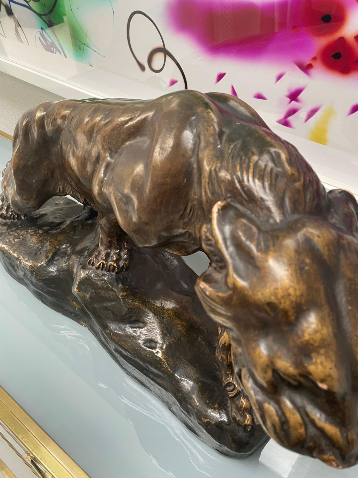 photo vinterior Sculpture Panthère Rugissant By Thomas Cartier