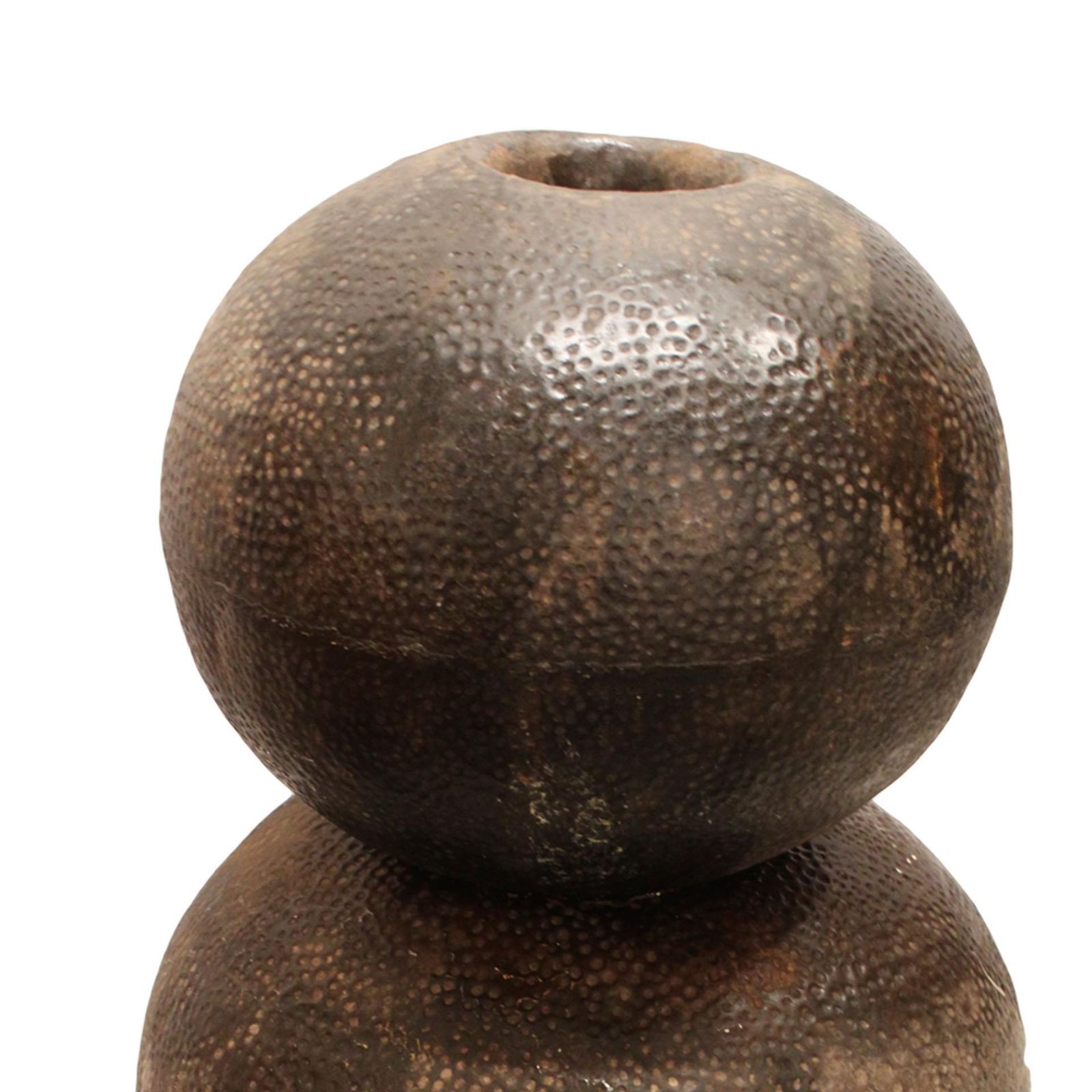 Rare Large Sculpture   Vessel Made Of Hammered Metal photo vinterior