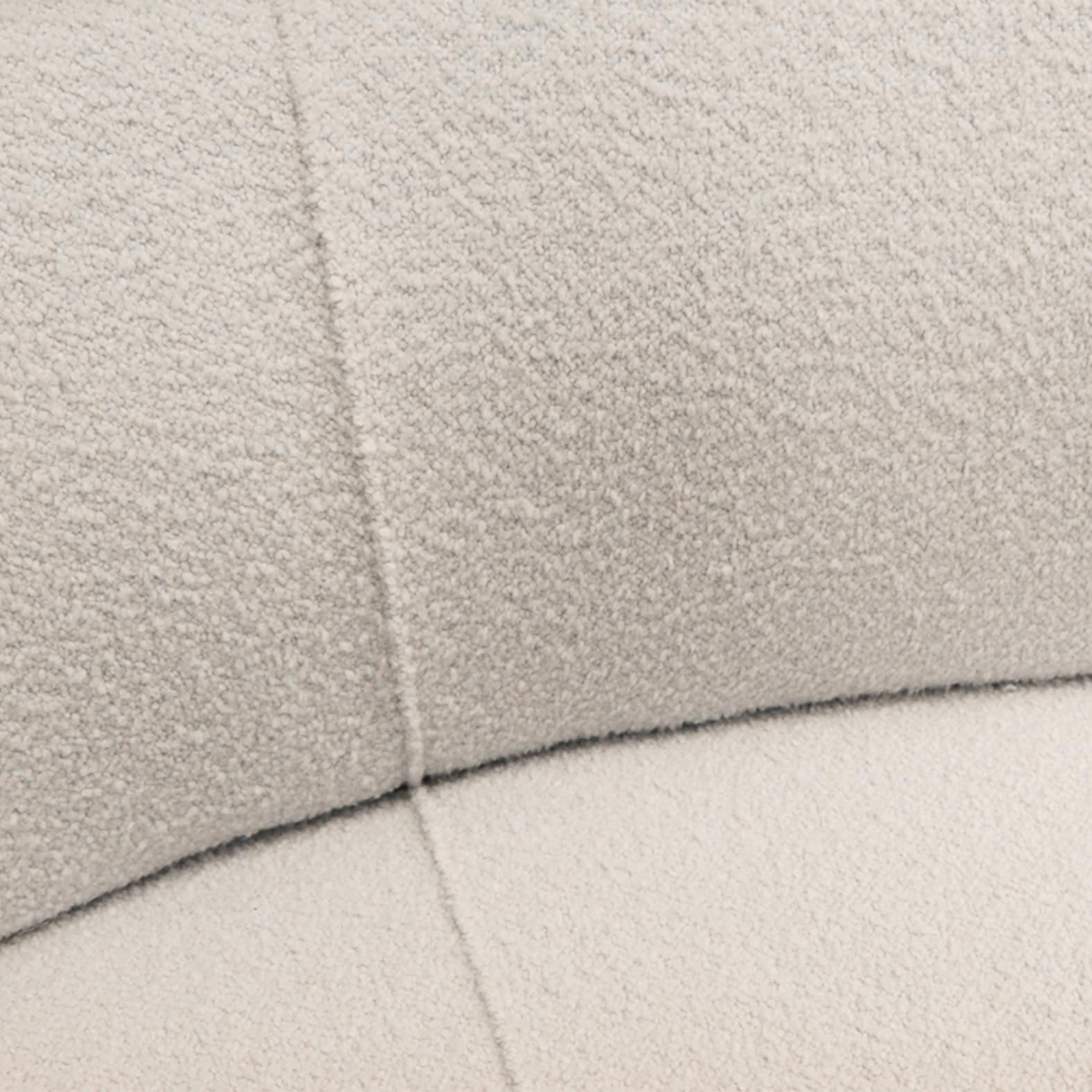 Mid Century White Boucle Curved Sofa With Six Legs By Gigi Radice For Minotti photo buy