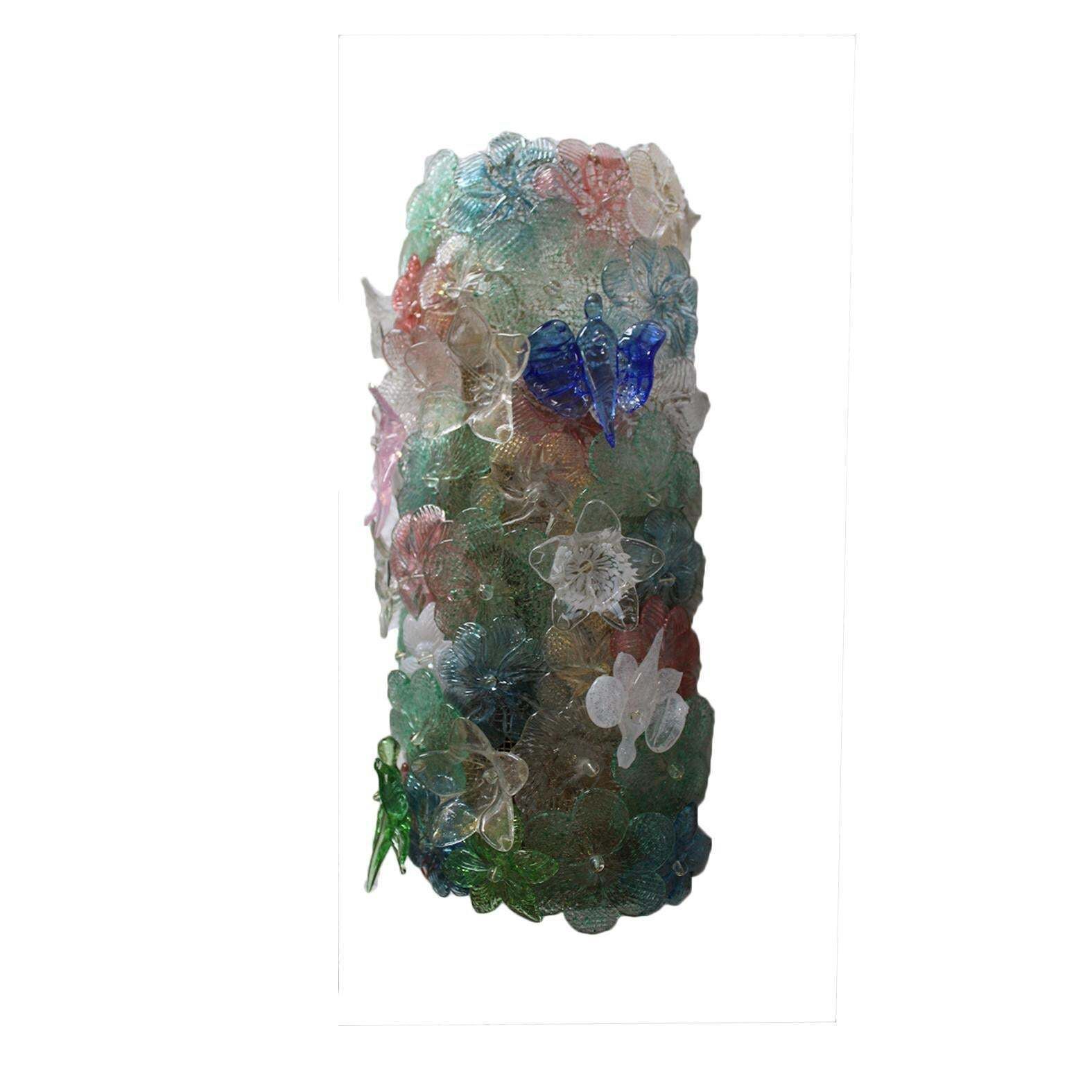 Mid Century Sconces In Green Blue Yellow, Red And White Murano Glass For Seguso photo 3346.0