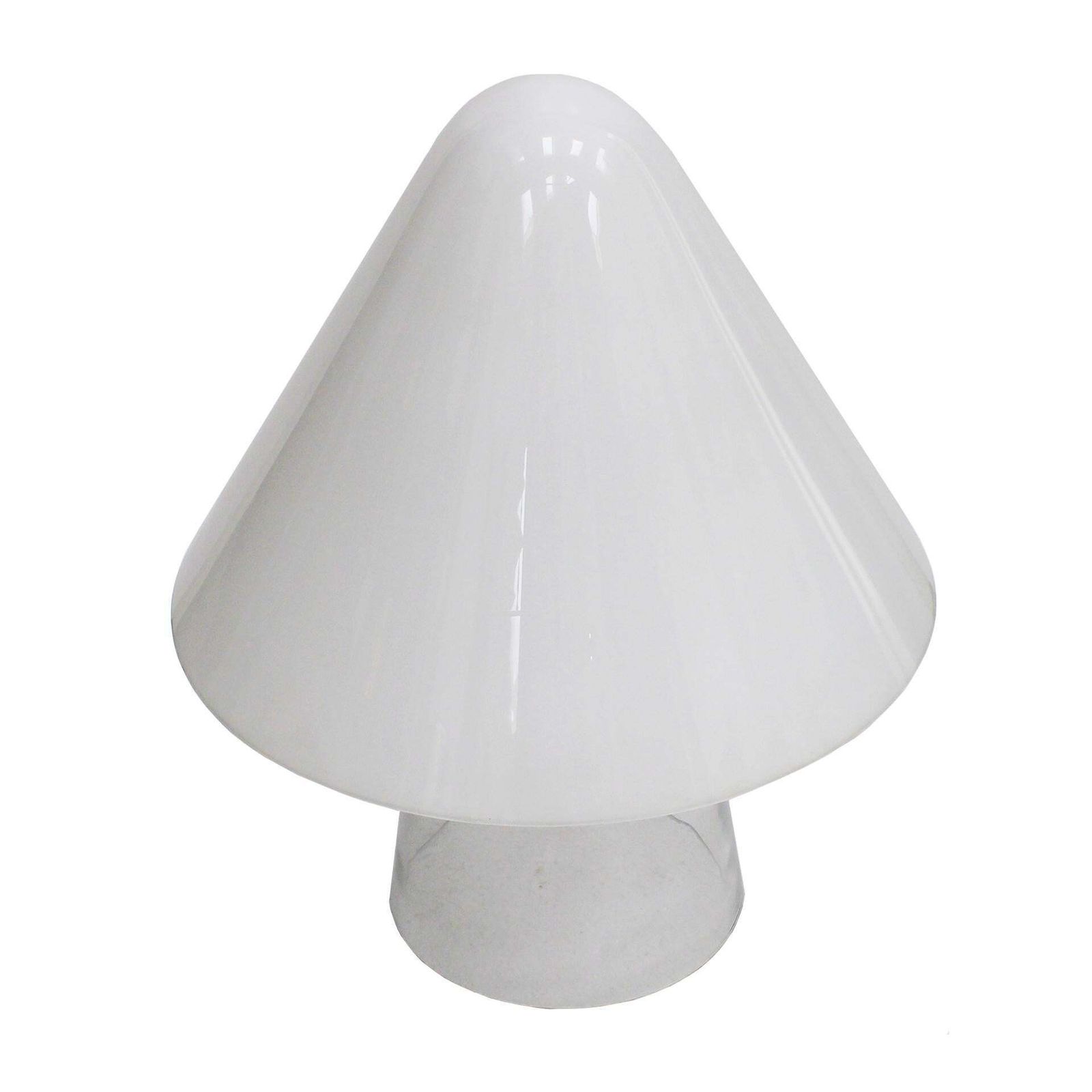 Mushroom Shaped White And Clear Glass Table Lamp Designed By Mauro Marzollo photo furniture
