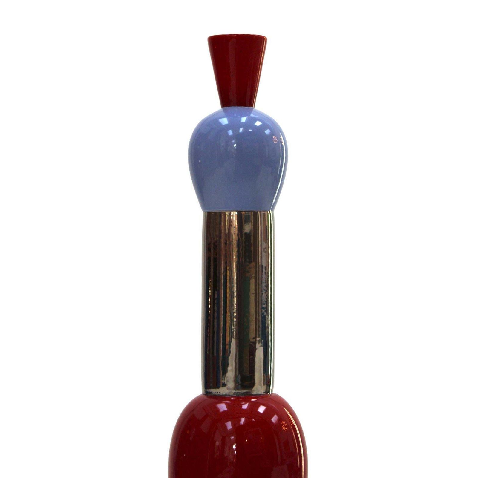 Alessandro Mendini Contemporary Red, Yellow And Blue Ceramic Italian Totem photo for sale