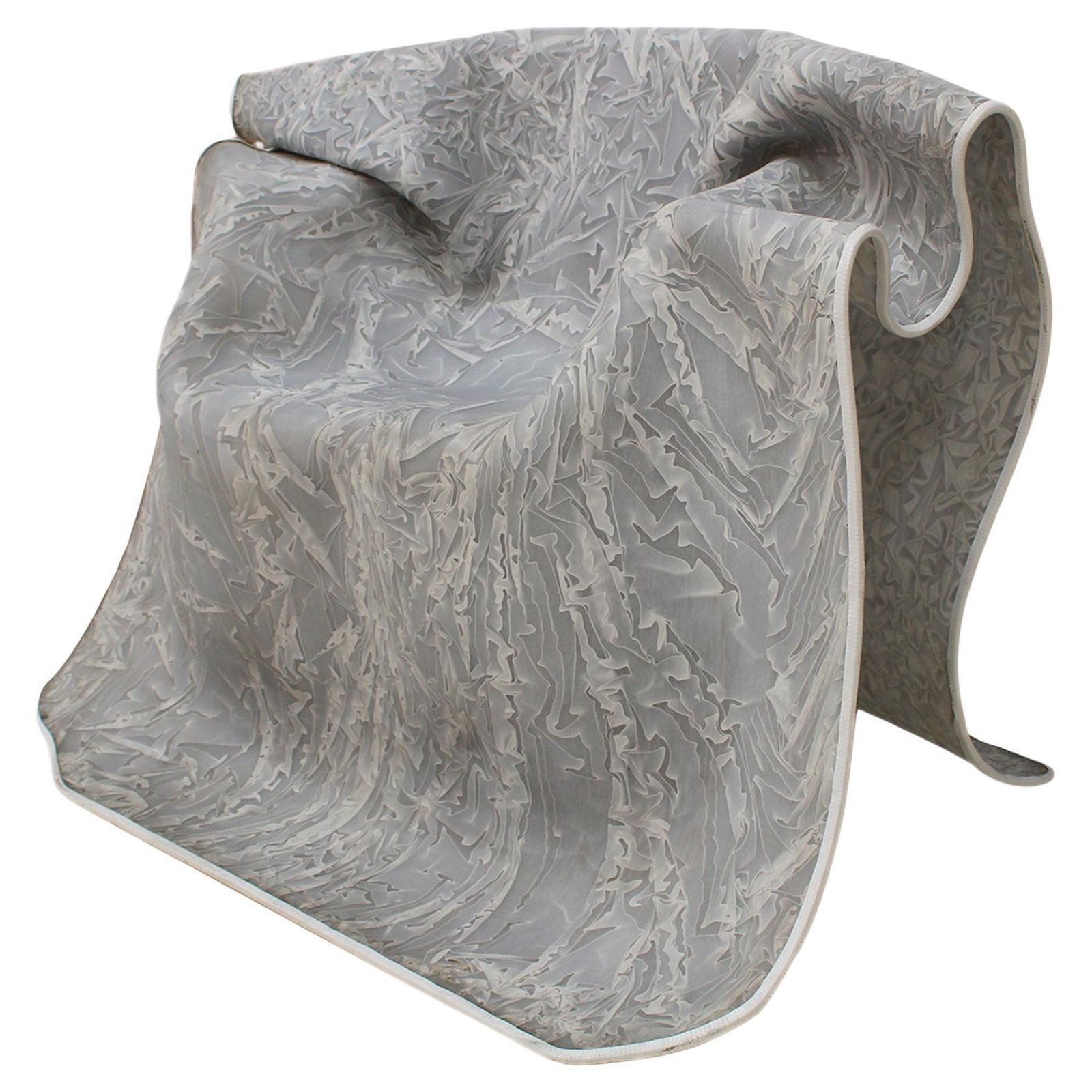 Sculptural Organic Grey Chair Made Of Fiberglass, Italy, 1980s