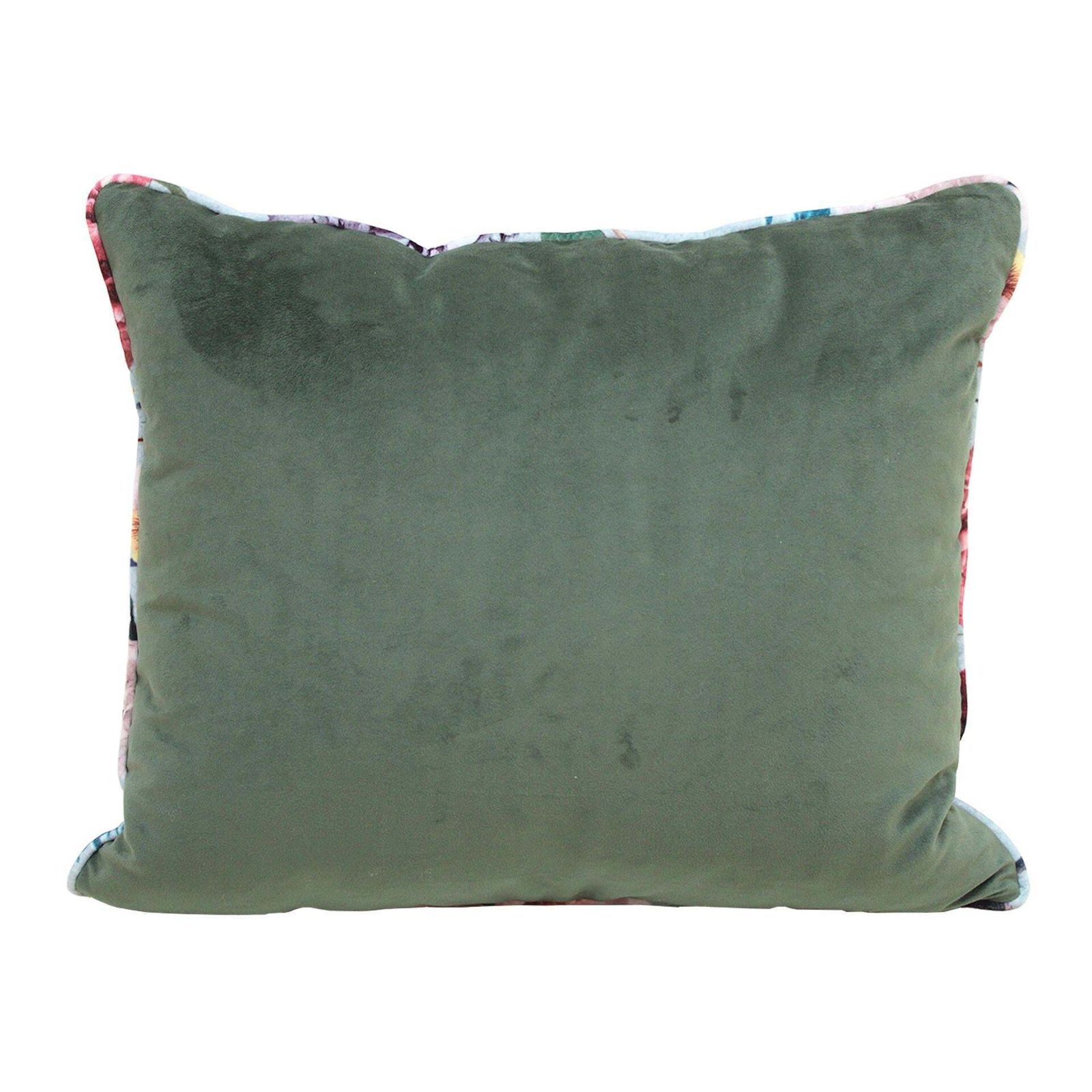 Unique Pair Of Cushions With Floral Cotton Velvet Fabric, Spain photo for sale