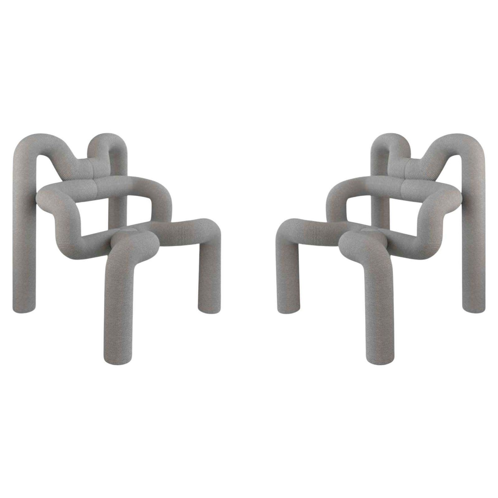 Contemporary Pair Of Armchairs Mod Ekstrem Designed By Terje Ekstrom