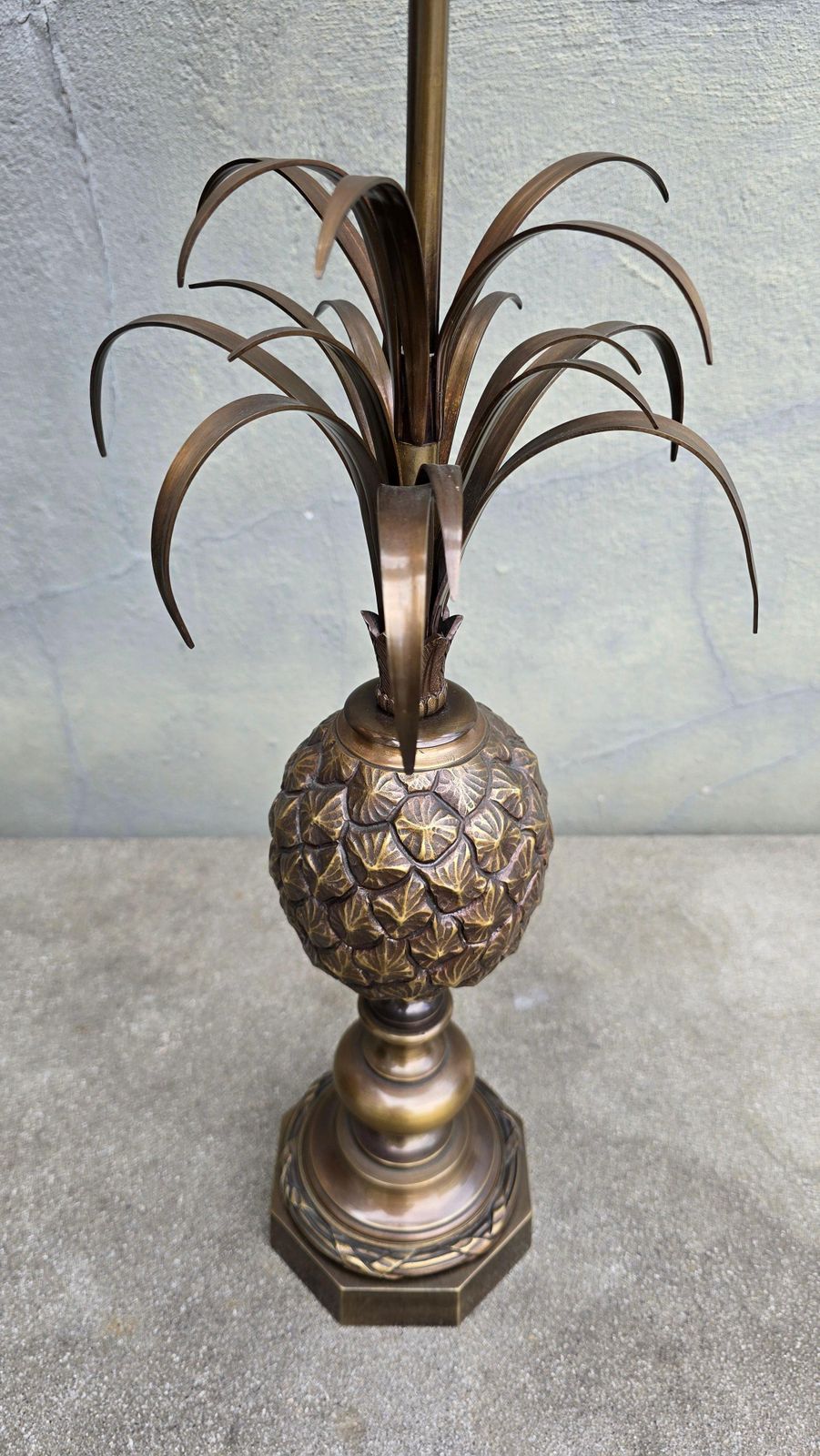 Very Rare Pair Of Pineapple Table Lamps By Charles & Fils photo vintage