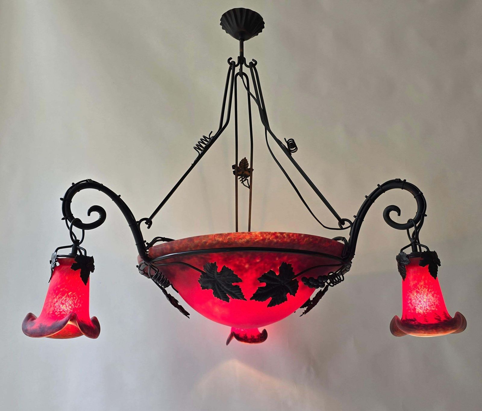 2187.0 Art Deco Chandelier In The Style Of Müller Frères photo