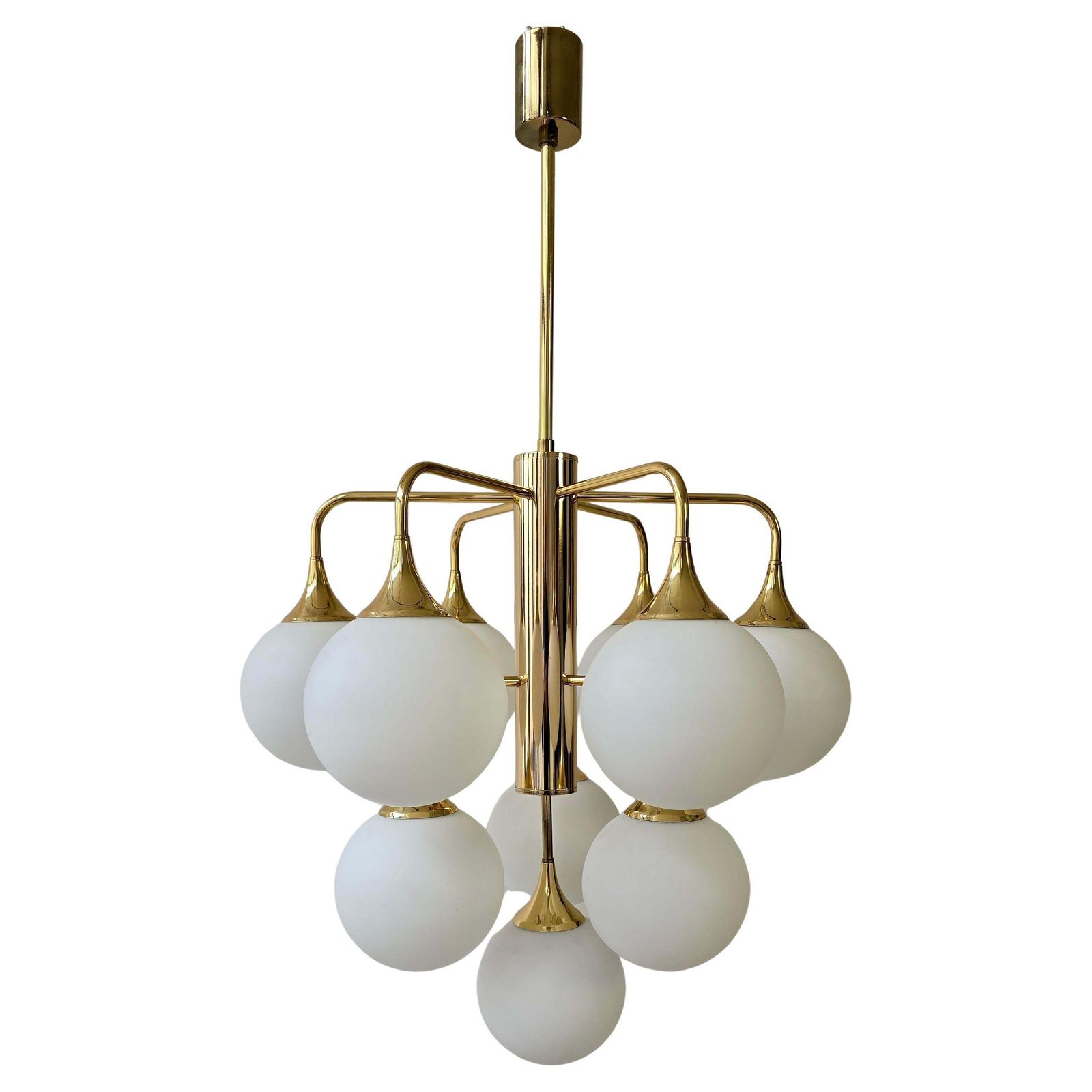 Exclusive Italian Chandelier With 10 Opaline Globes photo Lighting