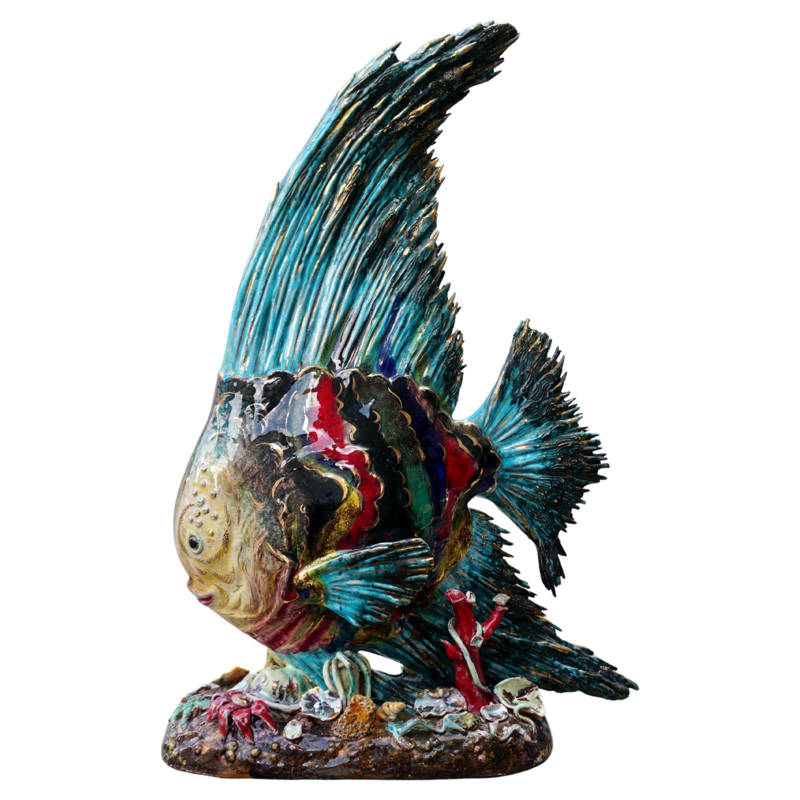 Larger Than Life Figural Fish Lamp By E. Pattarino For Marbro photo 4014.0