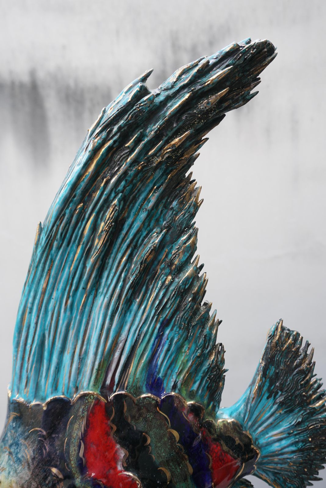 photo for sale Larger Than Life Figural Fish Lamp By E. Pattarino For Marbro