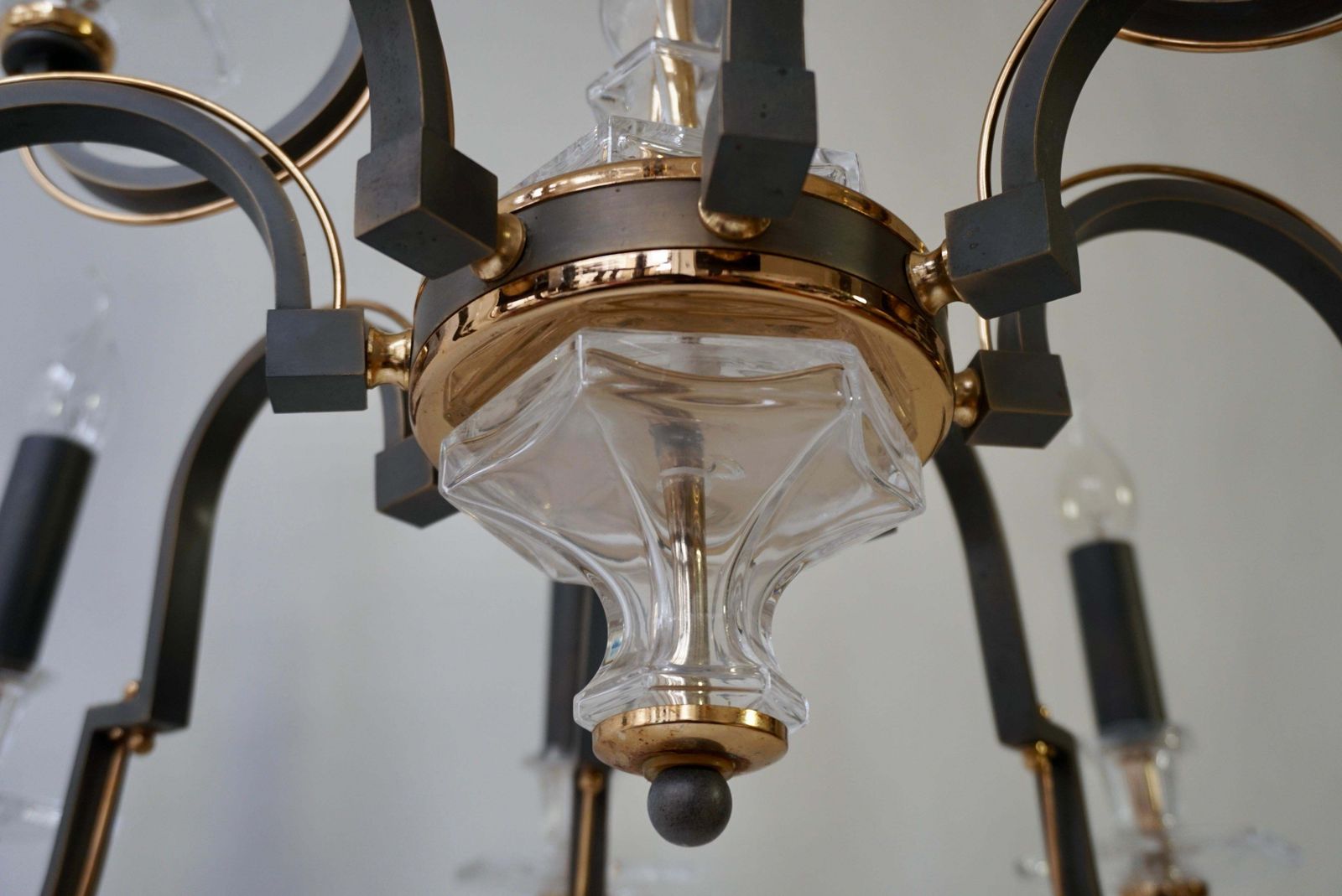 Very Elegant Classic  French Crystal Glass Chandelier photo vintage