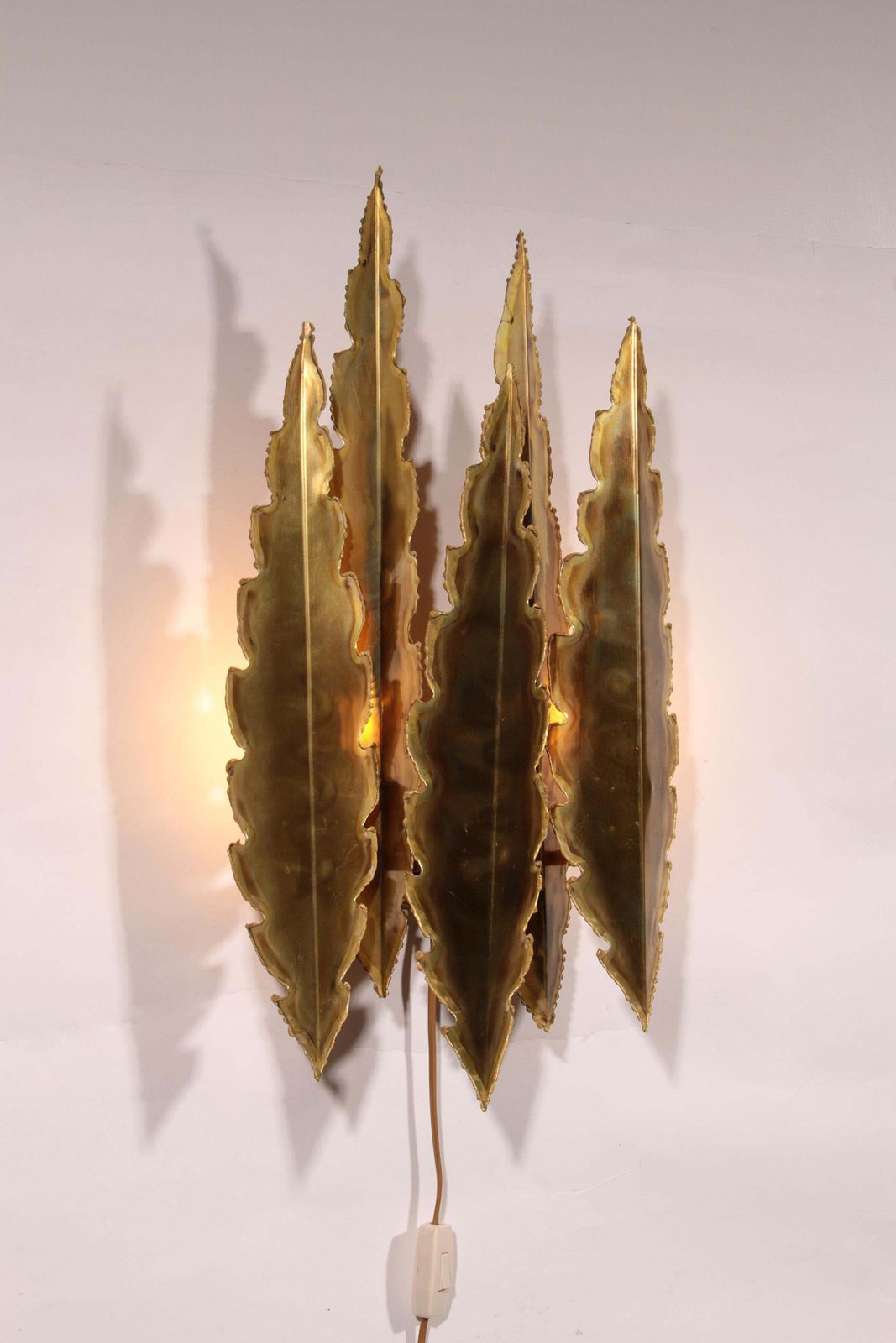 Holm Sörensen Brutalist Copper Wall Lamp Large Model Denmark photo Lighting
