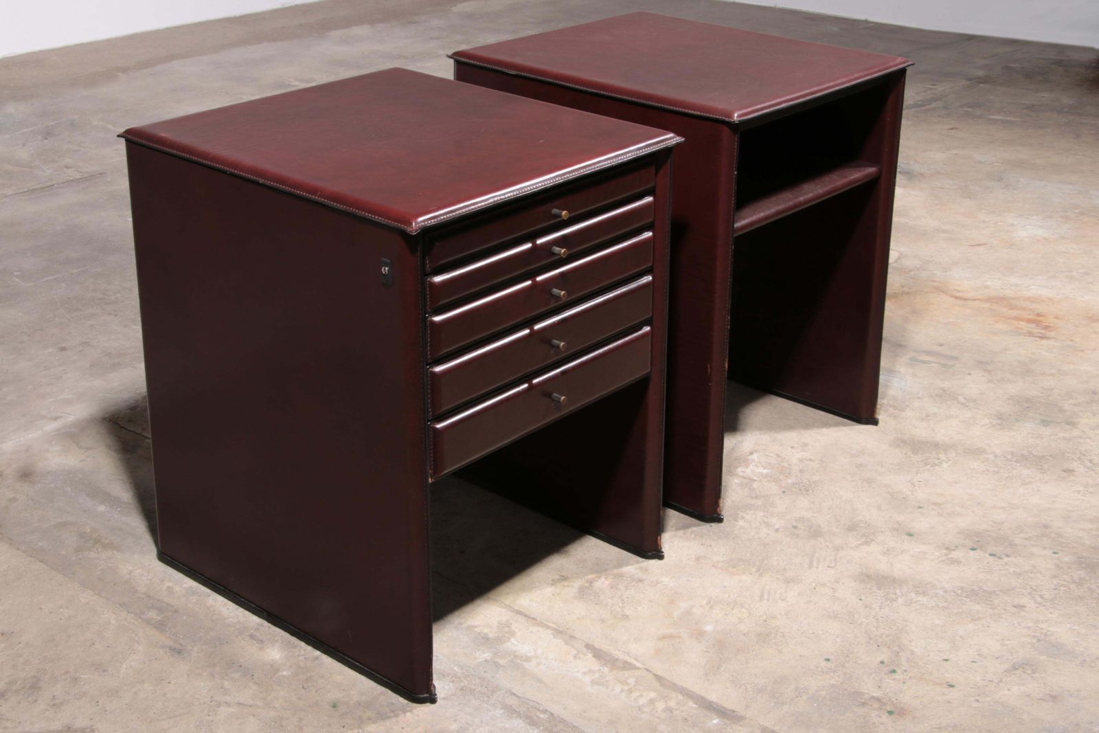 Furniture Italian Design Desk By Tito Agnoli For Matteo Grassi Or A Office Set photo