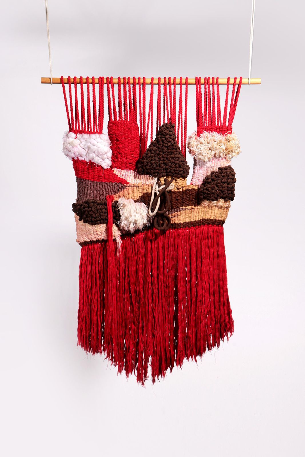 Spanish Textured Macramé Tapestry From The 70s – Unique Design Object photo furniture