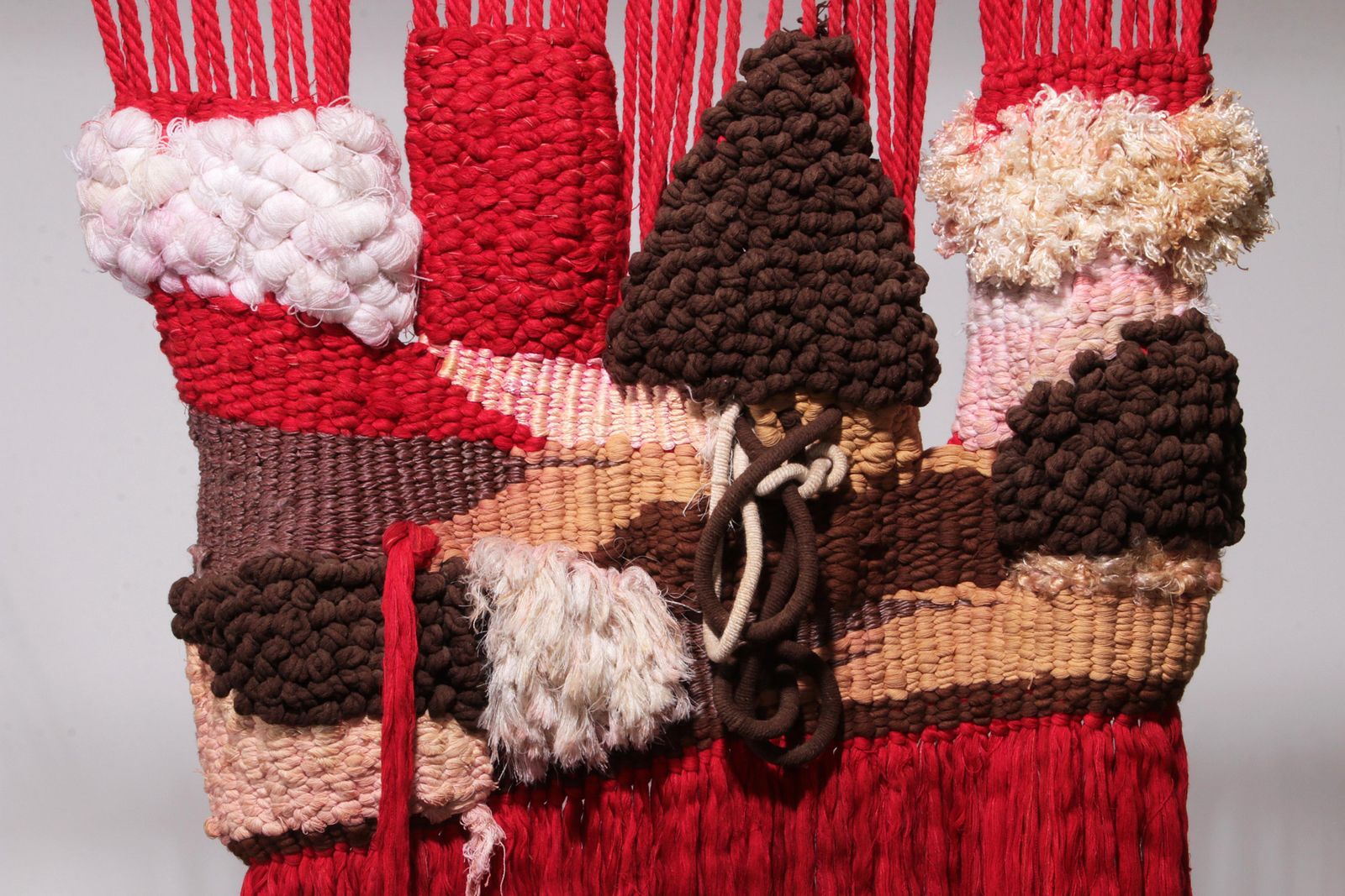 Spanish Textured Macramé Tapestry From The 70s – Unique Design Object photo 550.0