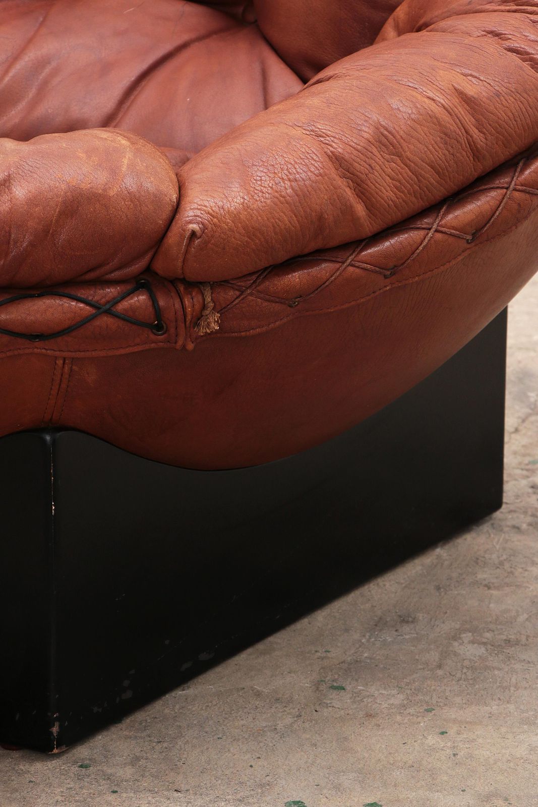 photo for sale Lounge Set In Cognac Color By Illum Wikkelsø For Ryesberg Møbler, 1970