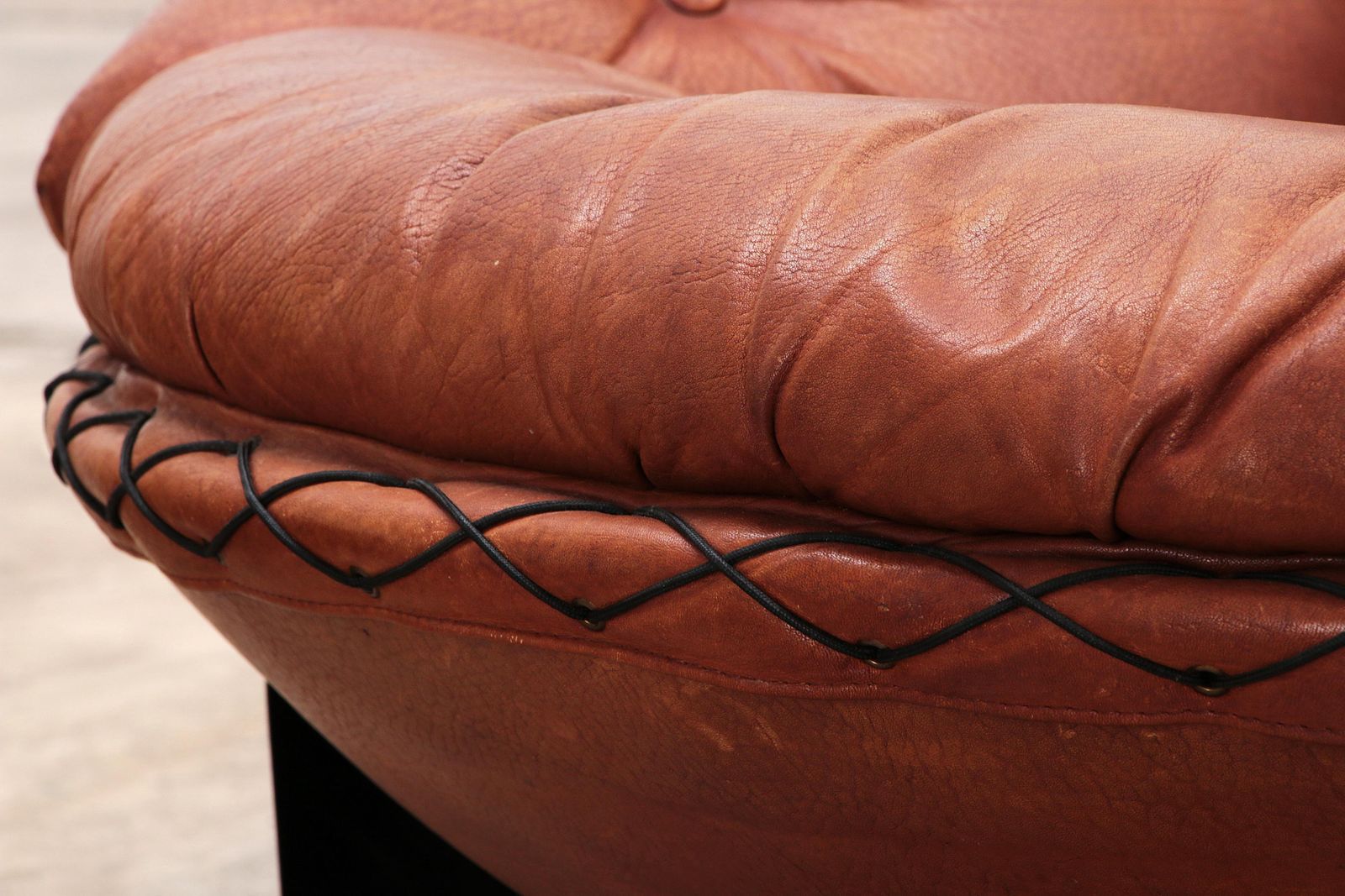 Furniture Lounge Set In Cognac Color By Illum Wikkelsø For Ryesberg Møbler, 1970 photo