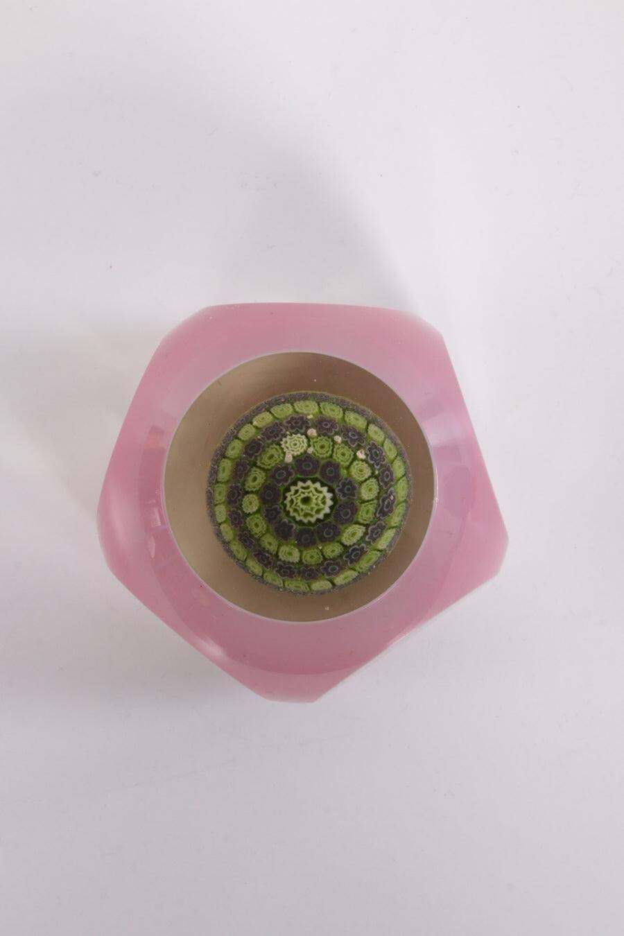 French Paperweight With Purple Flower Arrangement Of St. Louis, 1910 photo furniture