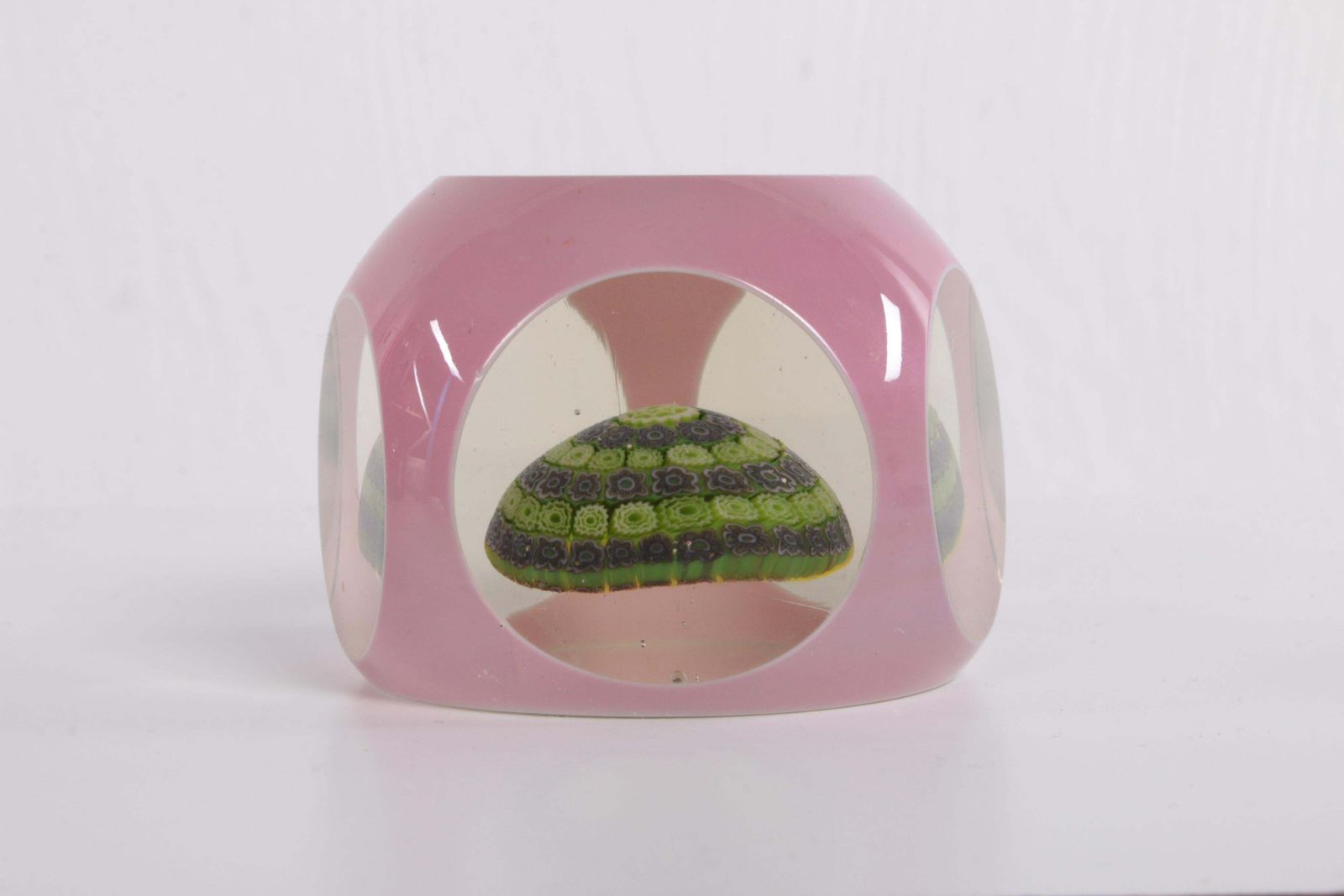 photo for sale French Paperweight With Purple Flower Arrangement Of St. Louis, 1910