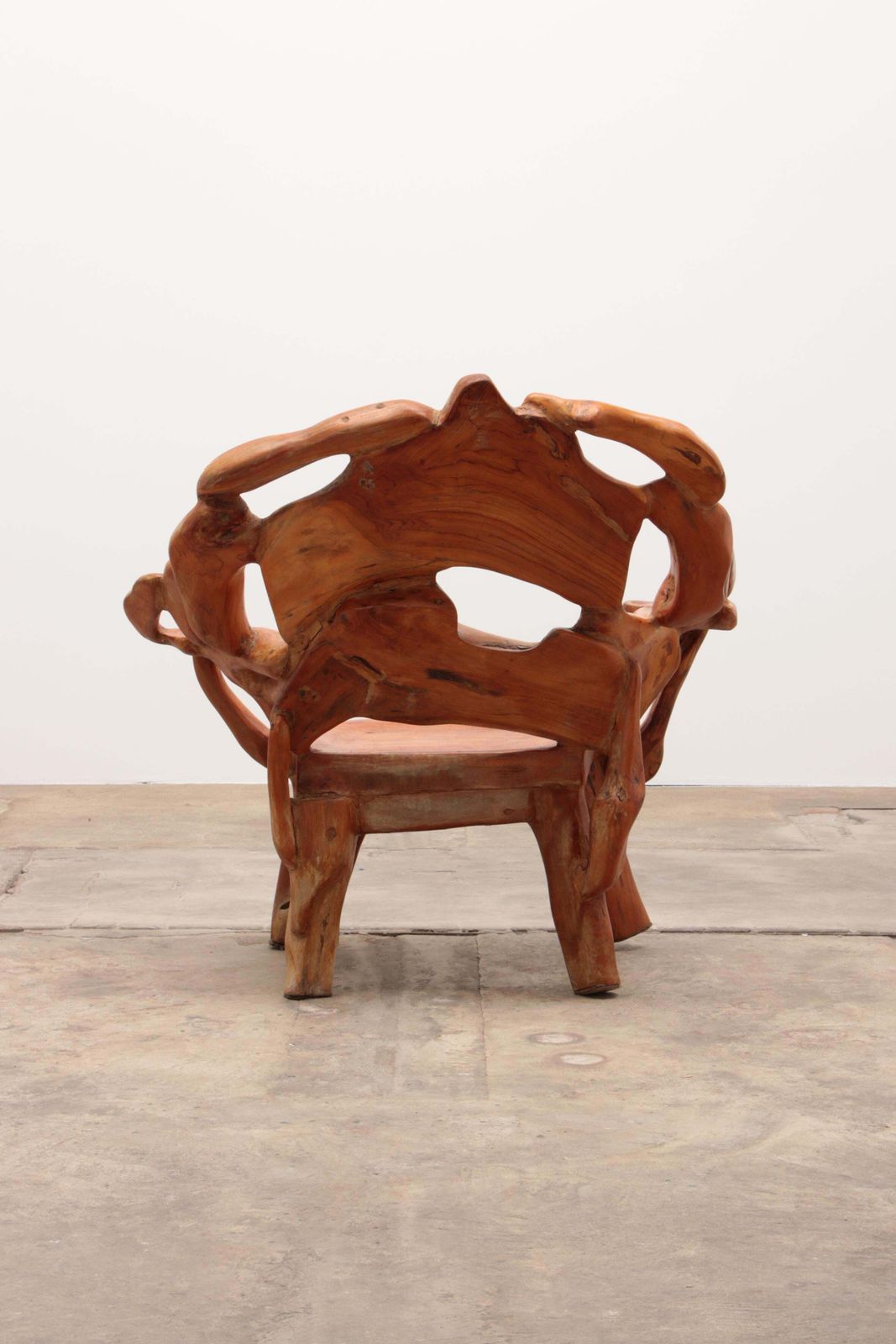 Robust Armchair Made Of Recycled Wood In The Style Of Andrianna Shamaris Us photo 4932.0