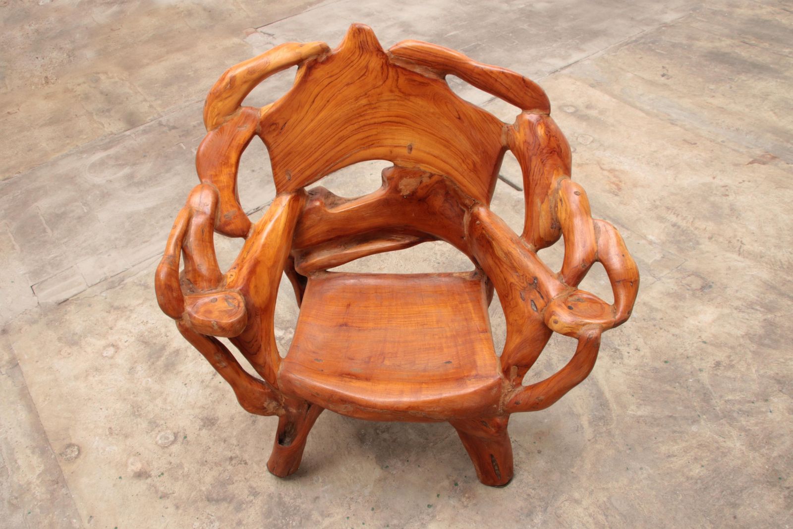 photo furniture Robust Armchair Made Of Recycled Wood In The Style Of Andrianna Shamaris Us