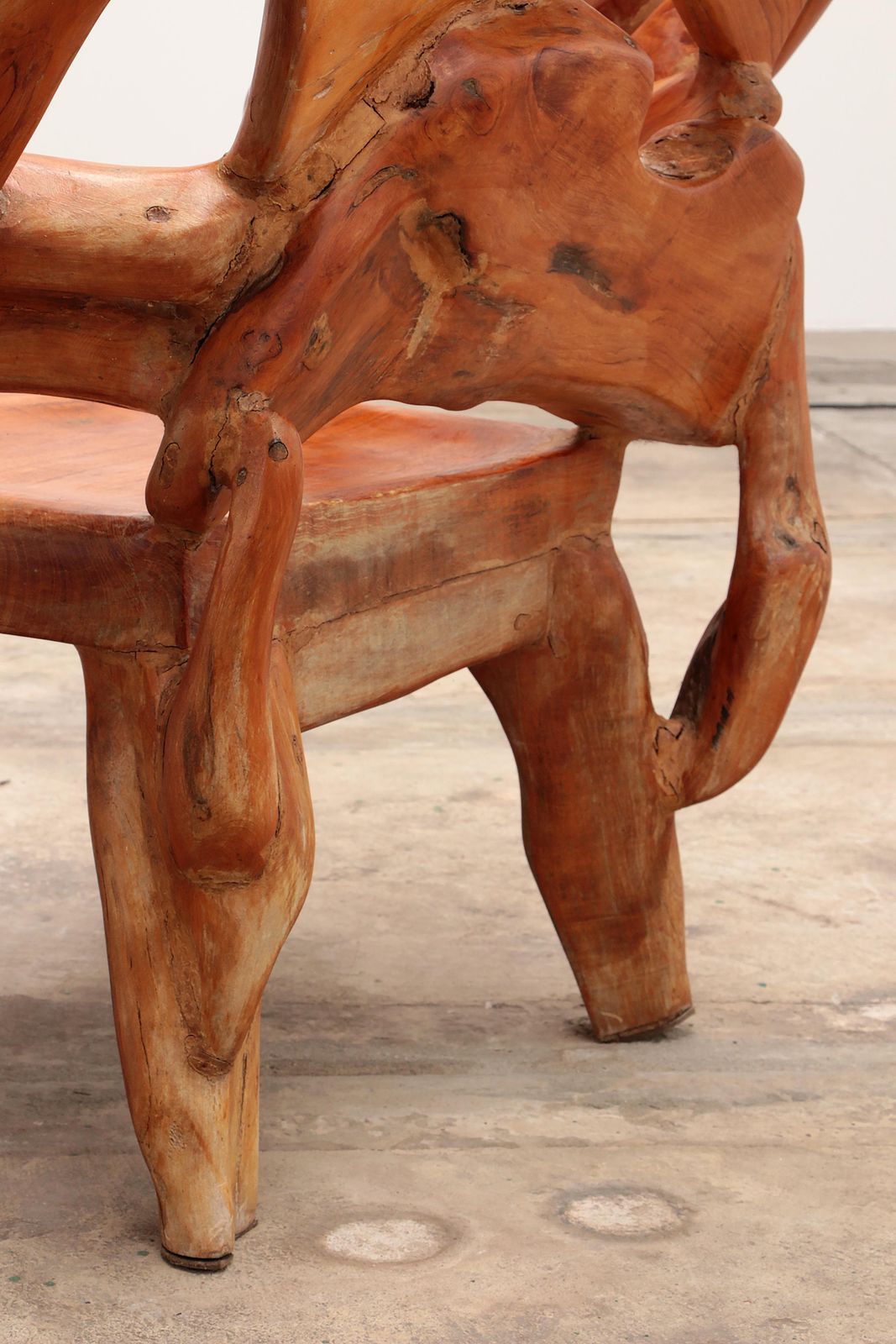 photo vinterior Robust Armchair Made Of Recycled Wood In The Style Of Andrianna Shamaris Us