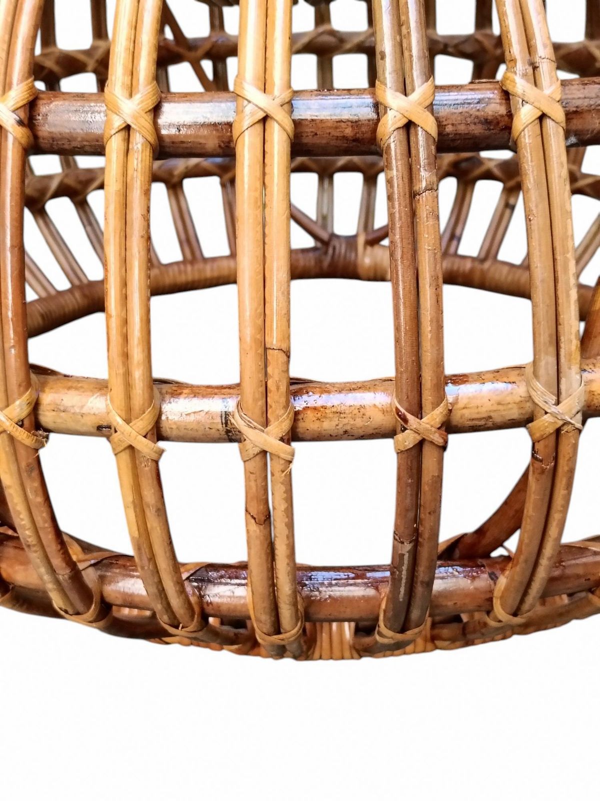 Ico Parisi For Bonacina Woven Rattan Pouf, Italy 1960s photo 1115.0