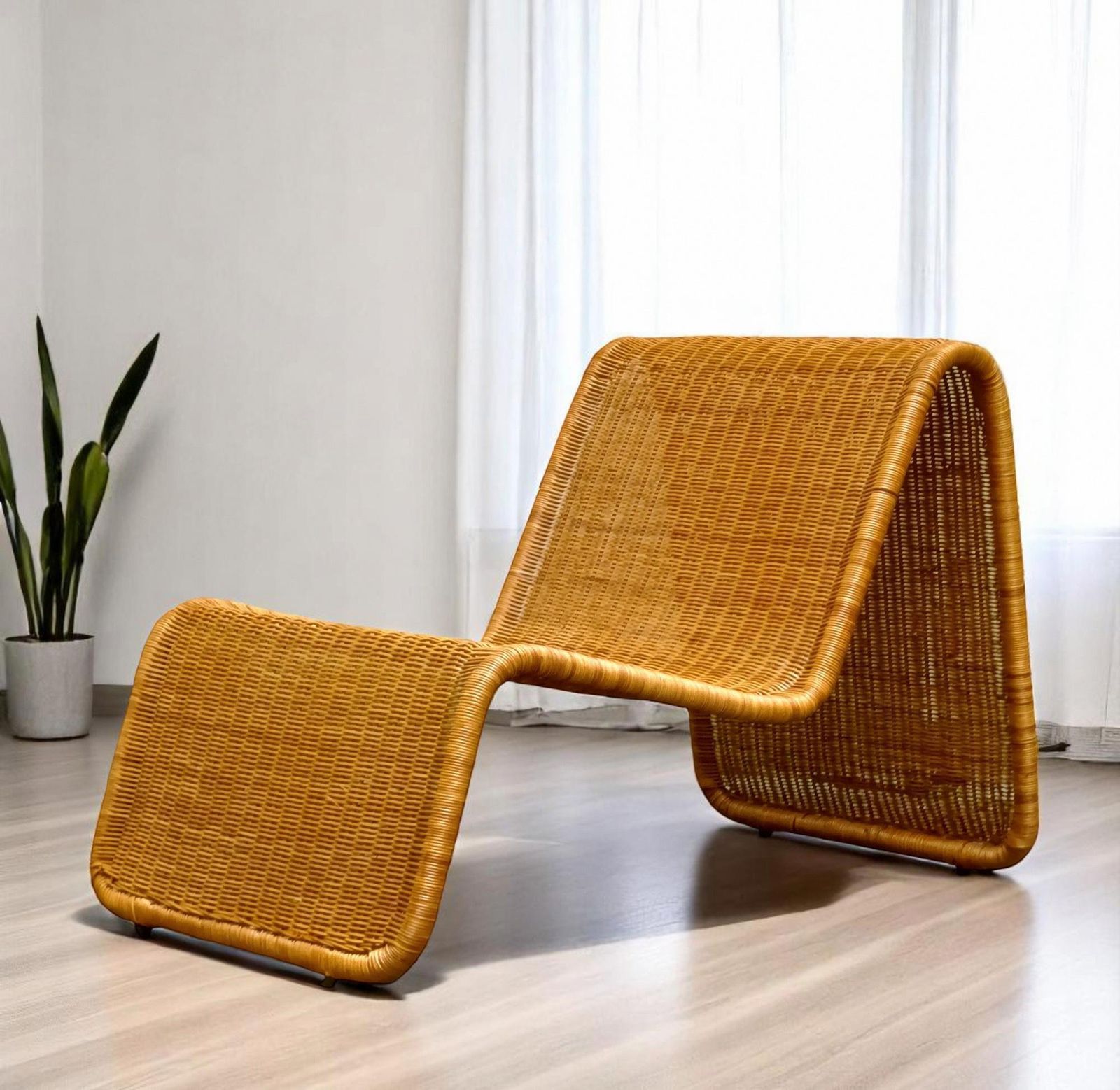Tito Agnoli For Bonacina Rattan Armchair Mod.P3, Italy 1960s photo buy
