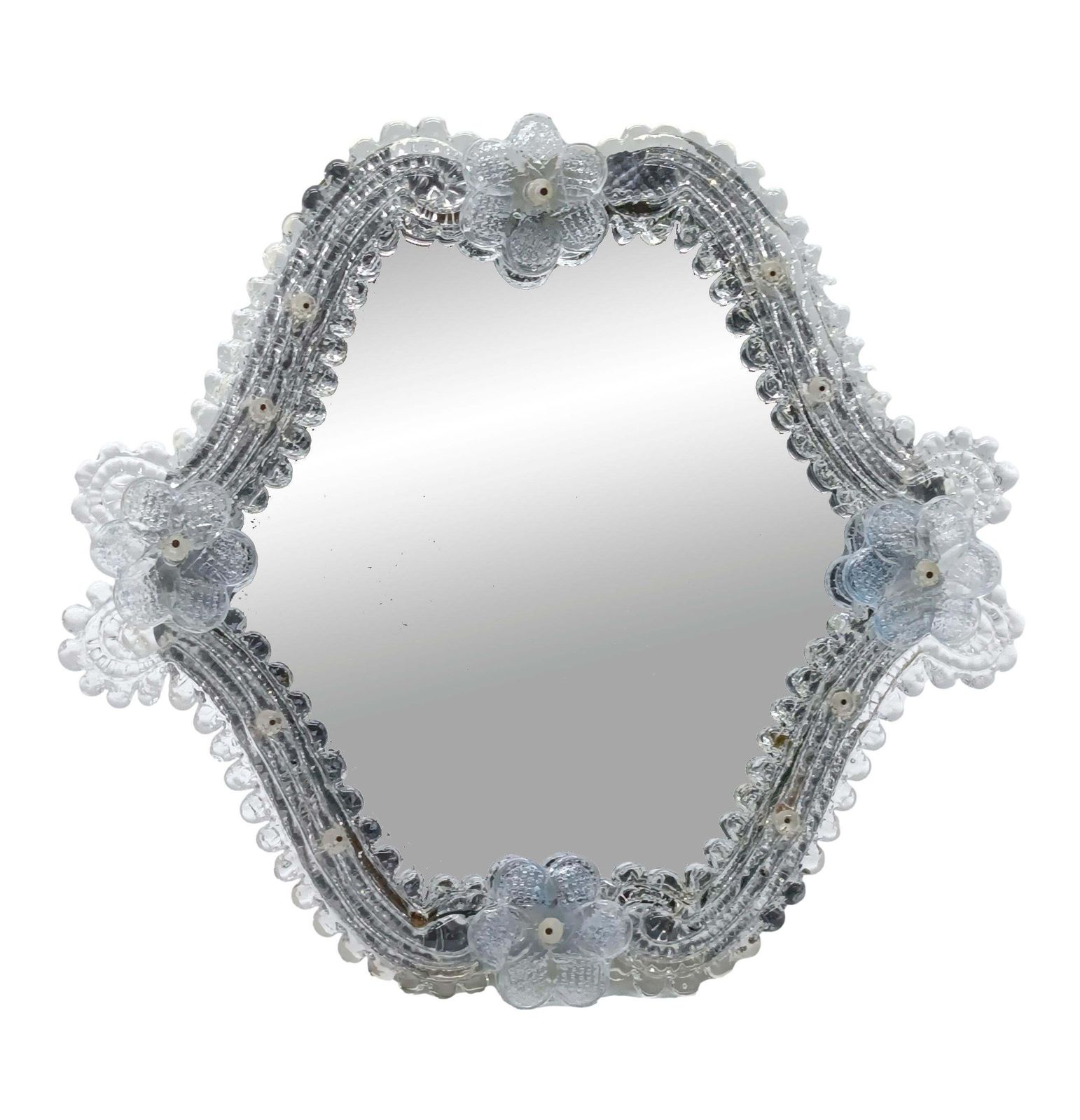 Barovier & Toso Attrib. Murano Glass Table Mirror, Italy 1950s photo furniture